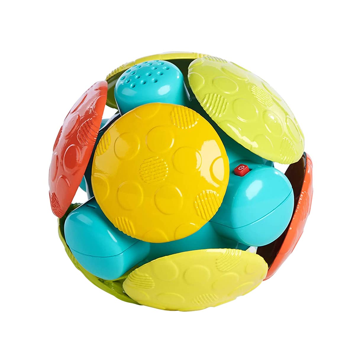 Bright Starts Wobble Bobble Activity Ball Toy, Baby & Toddler Crawl Toy, Interactive Sounds & Textures, Ages 3 Months+