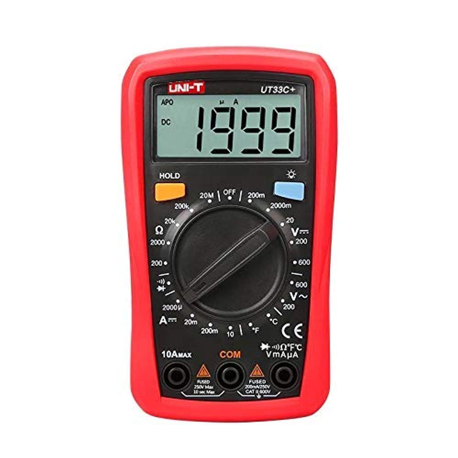 UNI-TECVV Ut33C Plus Digital Palm Size Multi Meter Voltmeter Ammeter Resistance Lcr And Temperature With Backlight