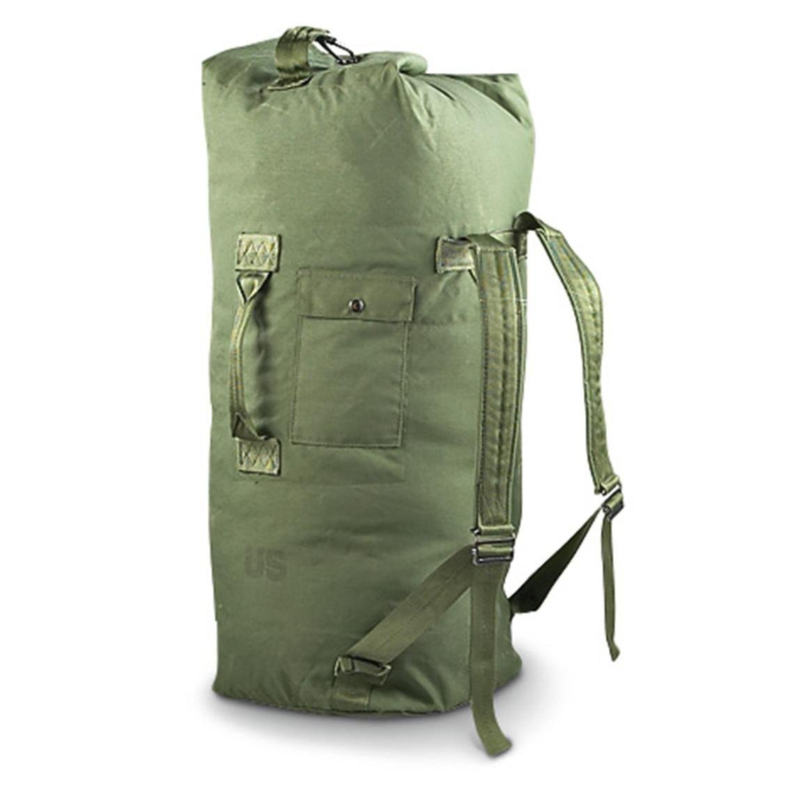 U.S. Military Olive Drab 2-Strap Cordura Nylon Duffle Bag