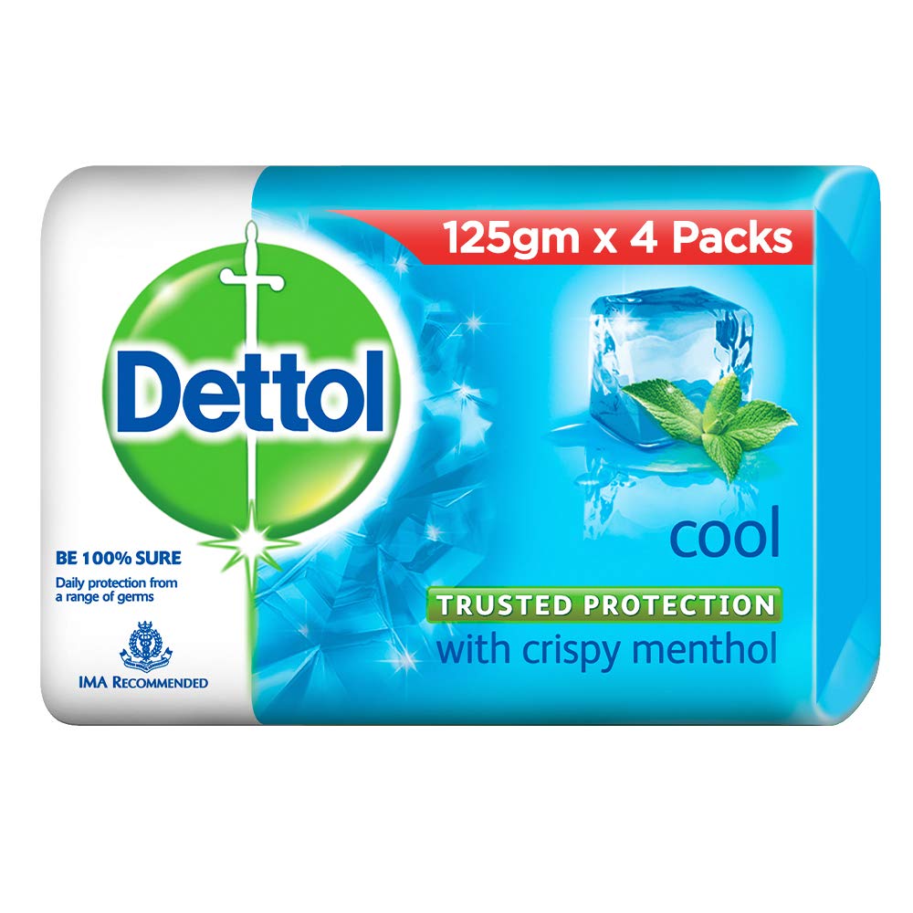 DettolCool Soap, 125g (Pack of 4)