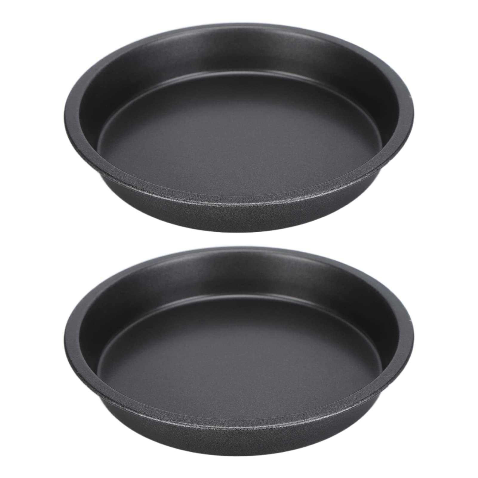 KuuleynPizza Pan,2Pcs Pizza Pan Deep Thickened Carbon Steel Baking Pan for Kitchen Bakery for Kitchen, Bakery (6 Inch)