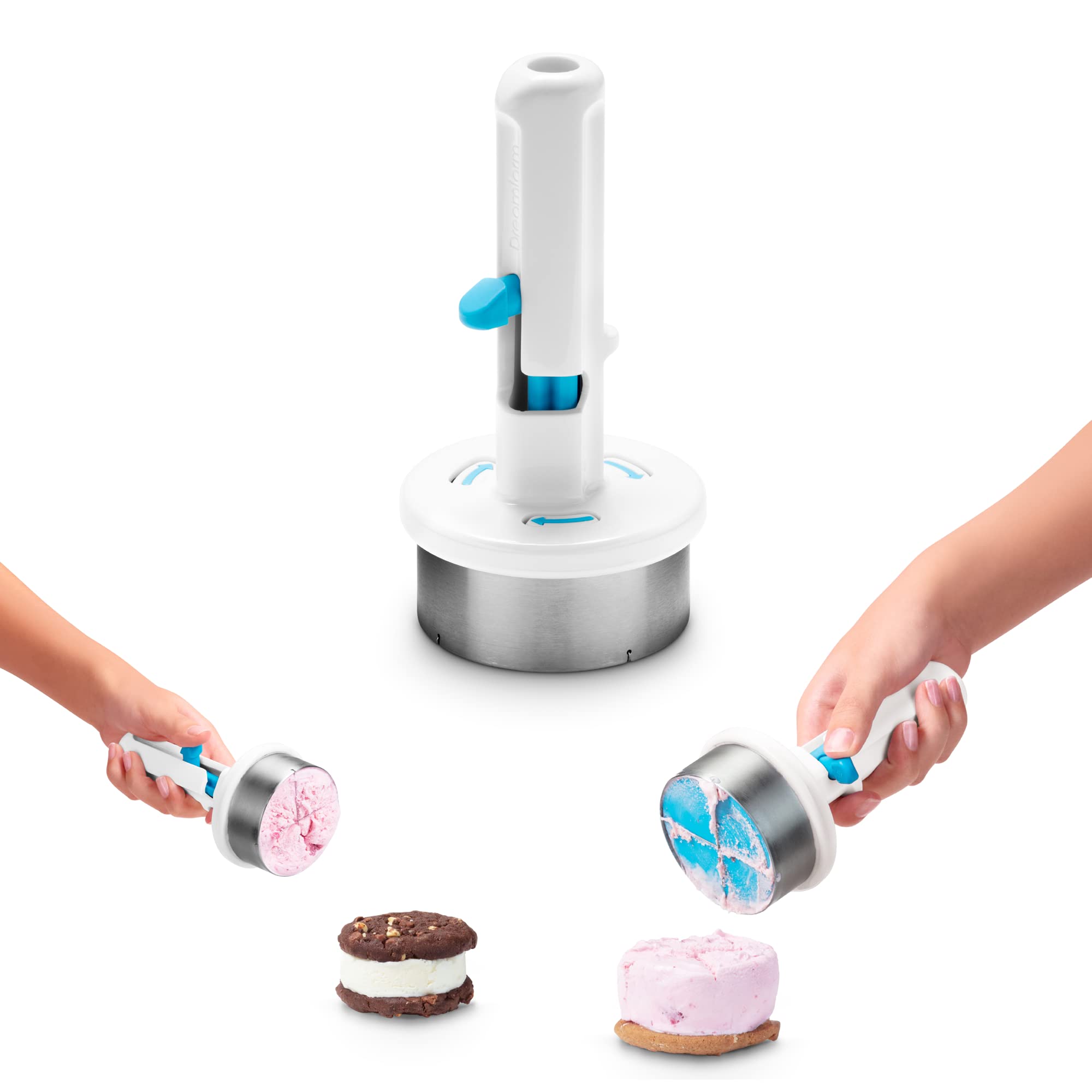 DreamfarmIcepo Easy One-Handed Ice Cream Sandwich Scooper for Ice Cream Scoops, Gelato Scoops, Sorbet Scoops - White