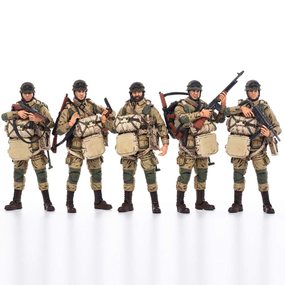 JOYTOY 1/18 Action Figures 4-Inch WWII US Airborne Division Figure PVC Military Model Collection Toys