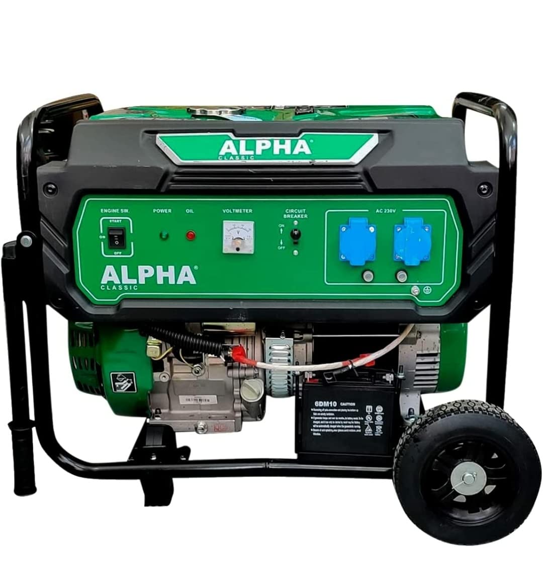 AK POWER SERVICE ALPHA CLASSIC A6500-5500W Self Start Generator Green