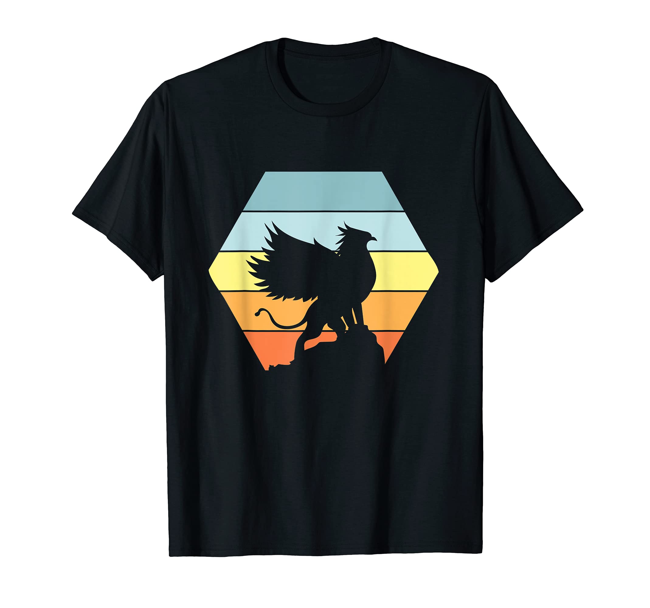 Griffin Retro Vintage Sunset Lion Eagle Mythical Creature T-Shirt