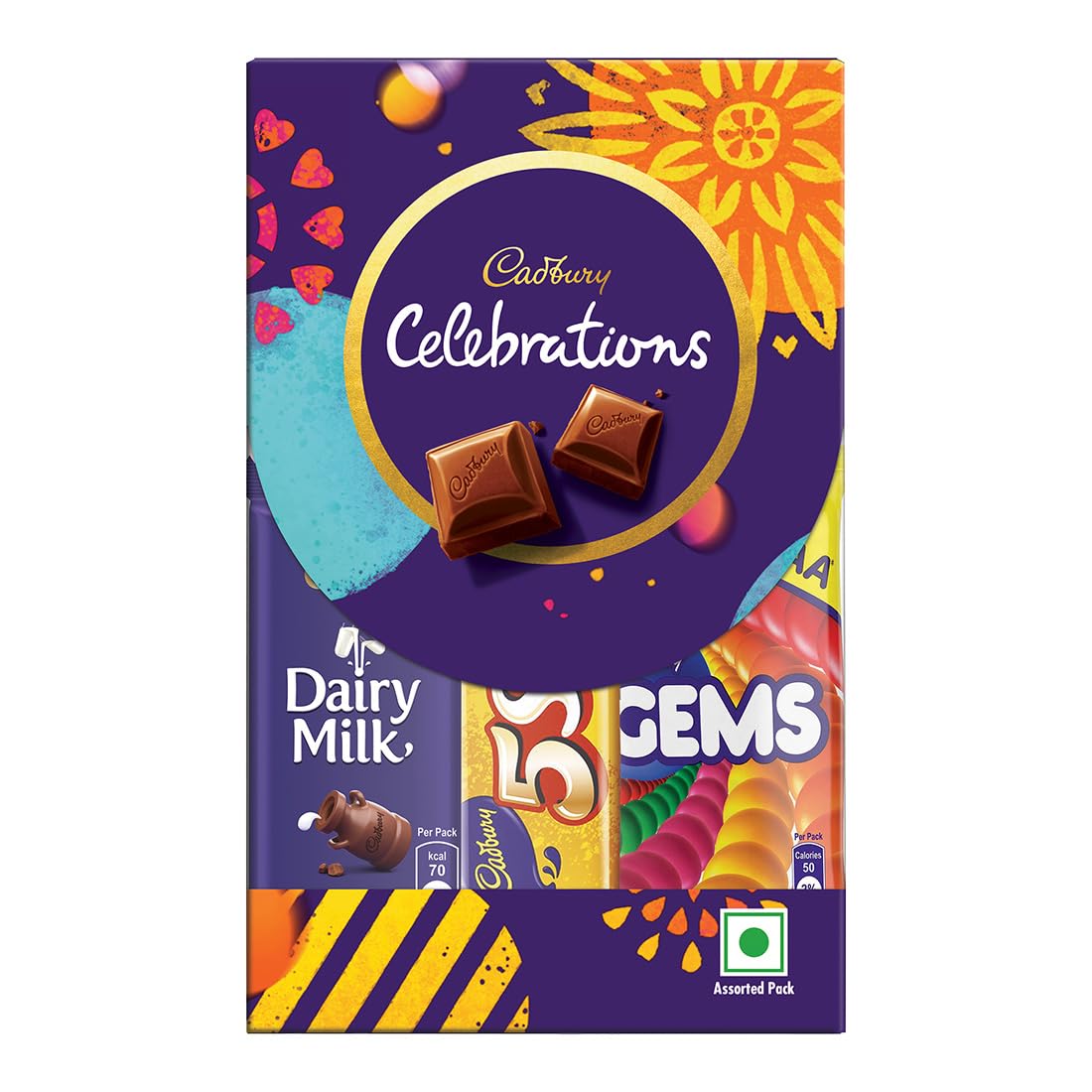 Cadbury Celebrations Assorted Chocolate Diwali Gift Pack, 56.22 g