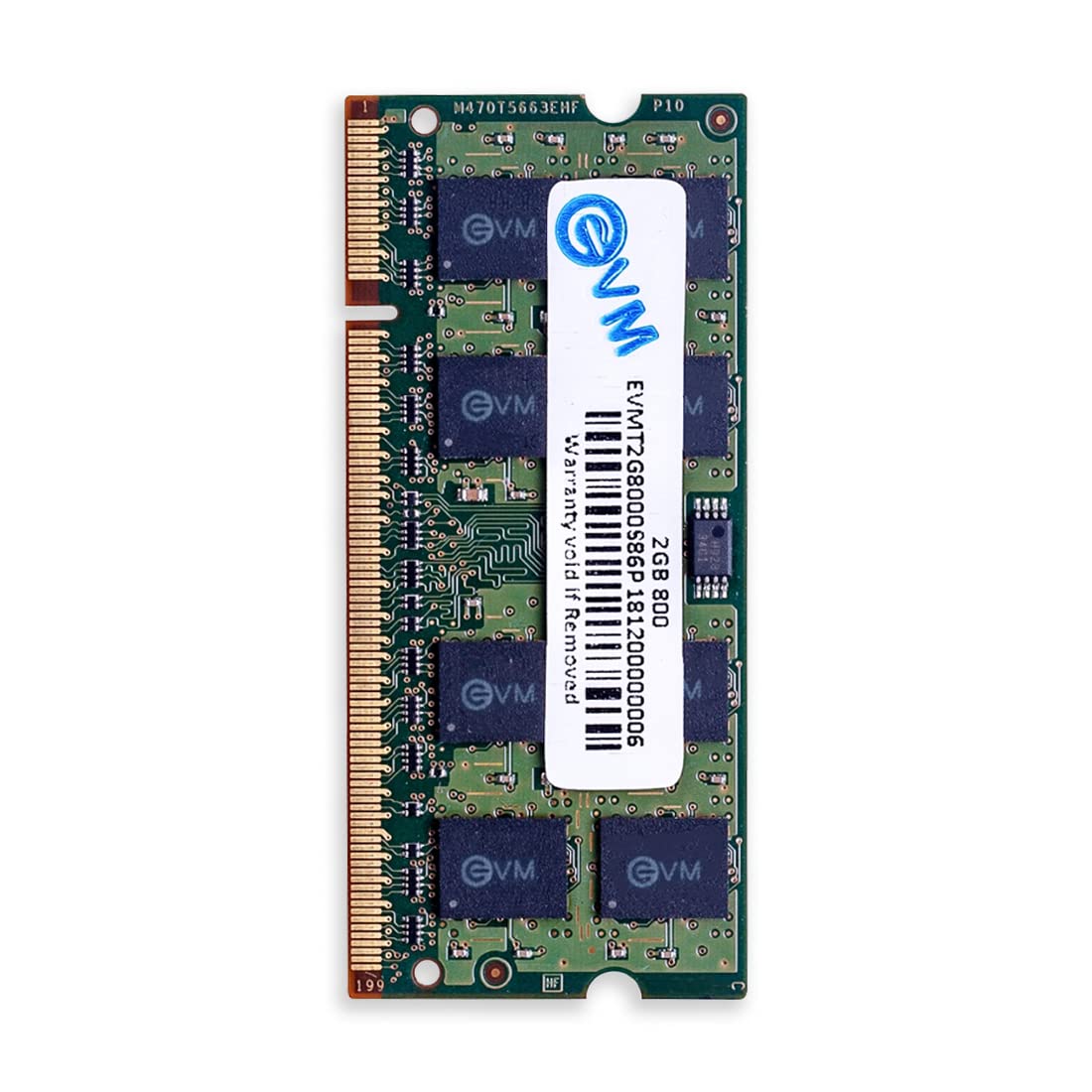 EVM 2GB DDR2 Laptop RAM Long 800MHz So-DIMM Memory - Experience Faster and Reliable Computing with 10 Year Warranty (EVMT2G8000S86P)