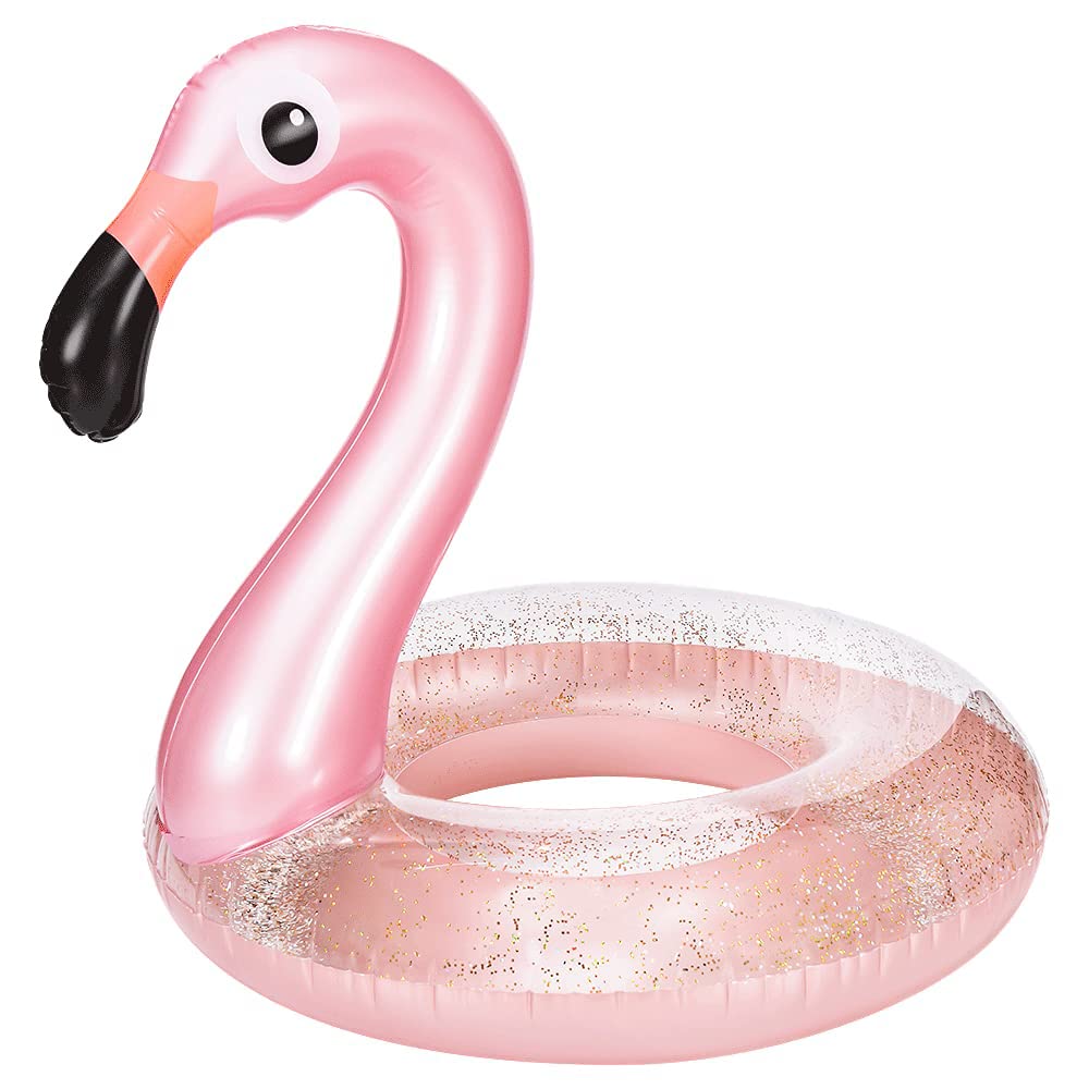 Oziral Giant Inflatable Flamingo Swimming Pool Float, Summer Rubber Ring Outdoor Lounger Cute Toy for Swimming Pool Party Beach