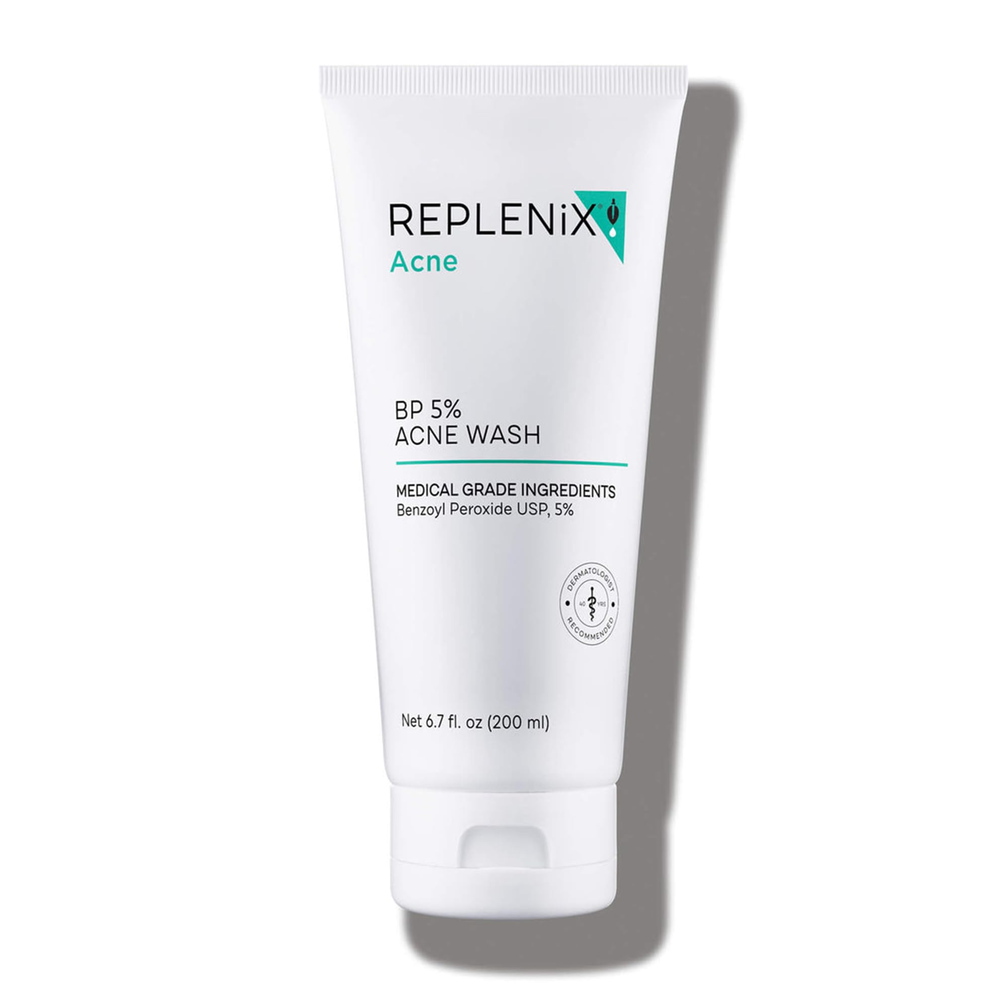 Replenix5% Benzoyl Peroxide Wash, Advanced Acne Cleanser for Face and Body, 6.7 oz.