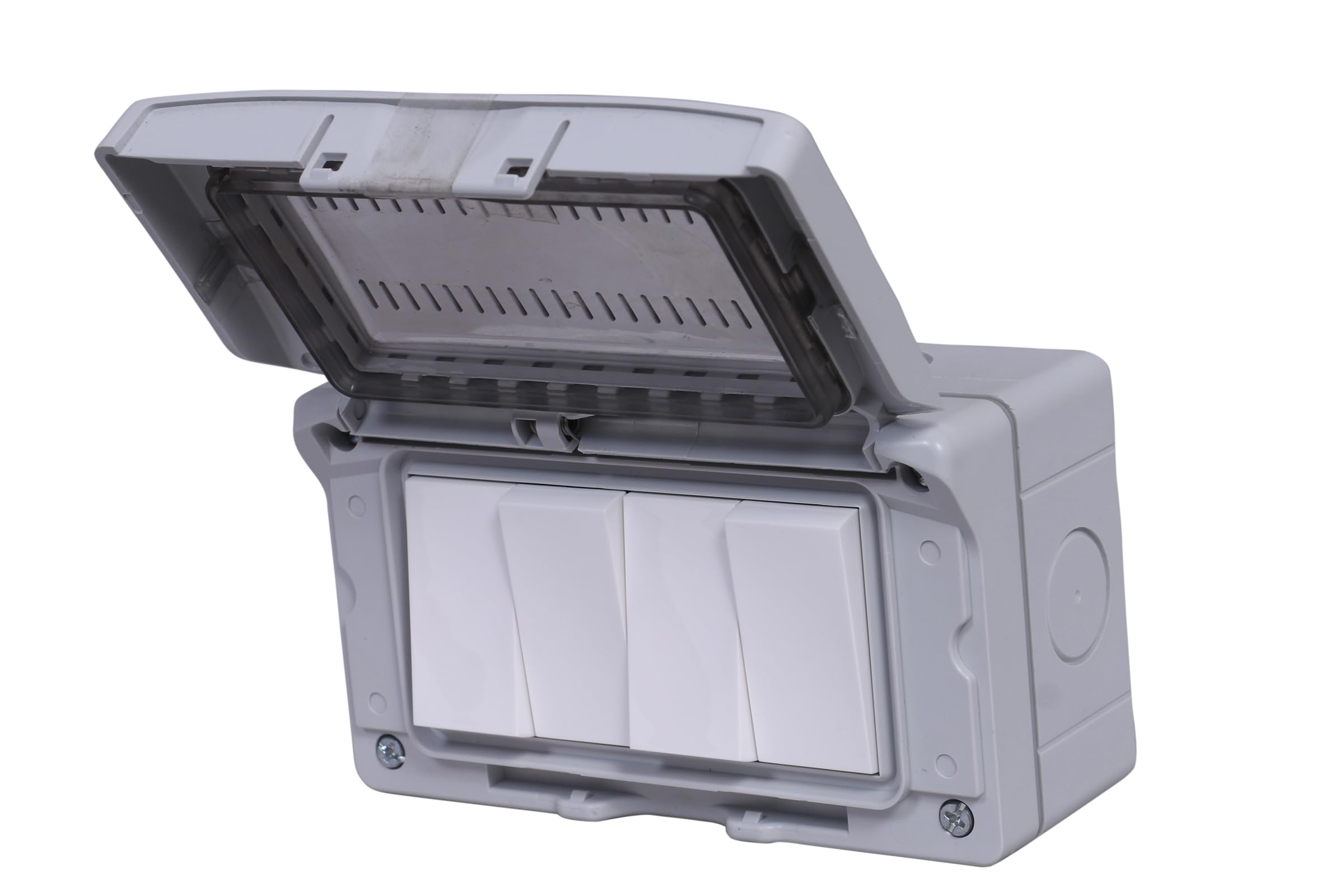 Legrand Plexo Box 4 Module Waterproof Enclosure with 4 6A Switch only |Combi Box|