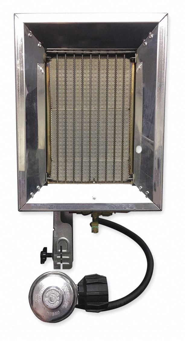 RE-VERBER-RAY 4-1/2" x 10-1/6" x 13-1/8" Tank Top Portable Gas Heater with 40 to 400 sq. ft. Heating Area