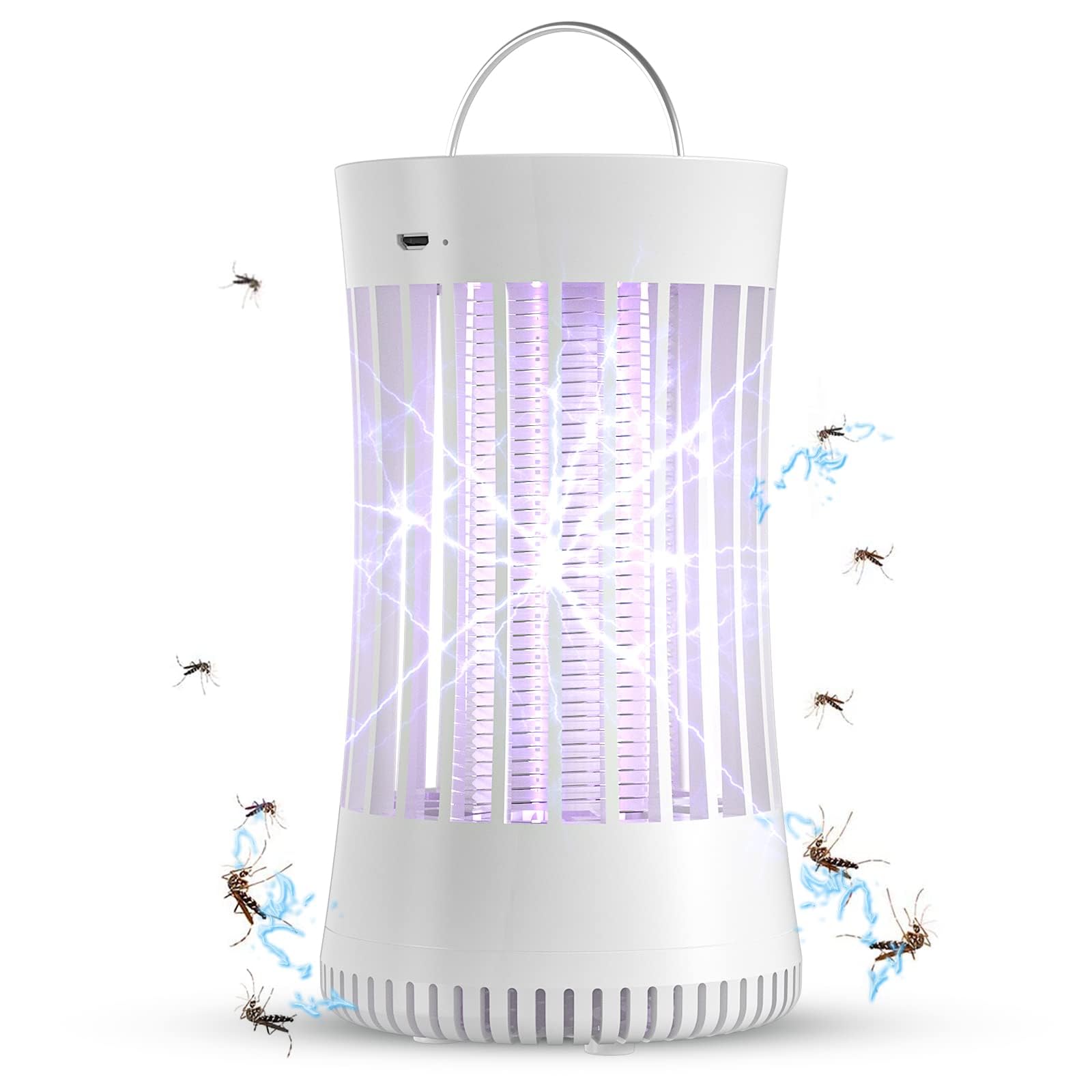 Bug Zapper, Portable Electronic Rechargeable Mosquito Fly Killer Lamp, Bug Zapper for Summer Trip, Outdoor Camping, Patio, Home and Garden