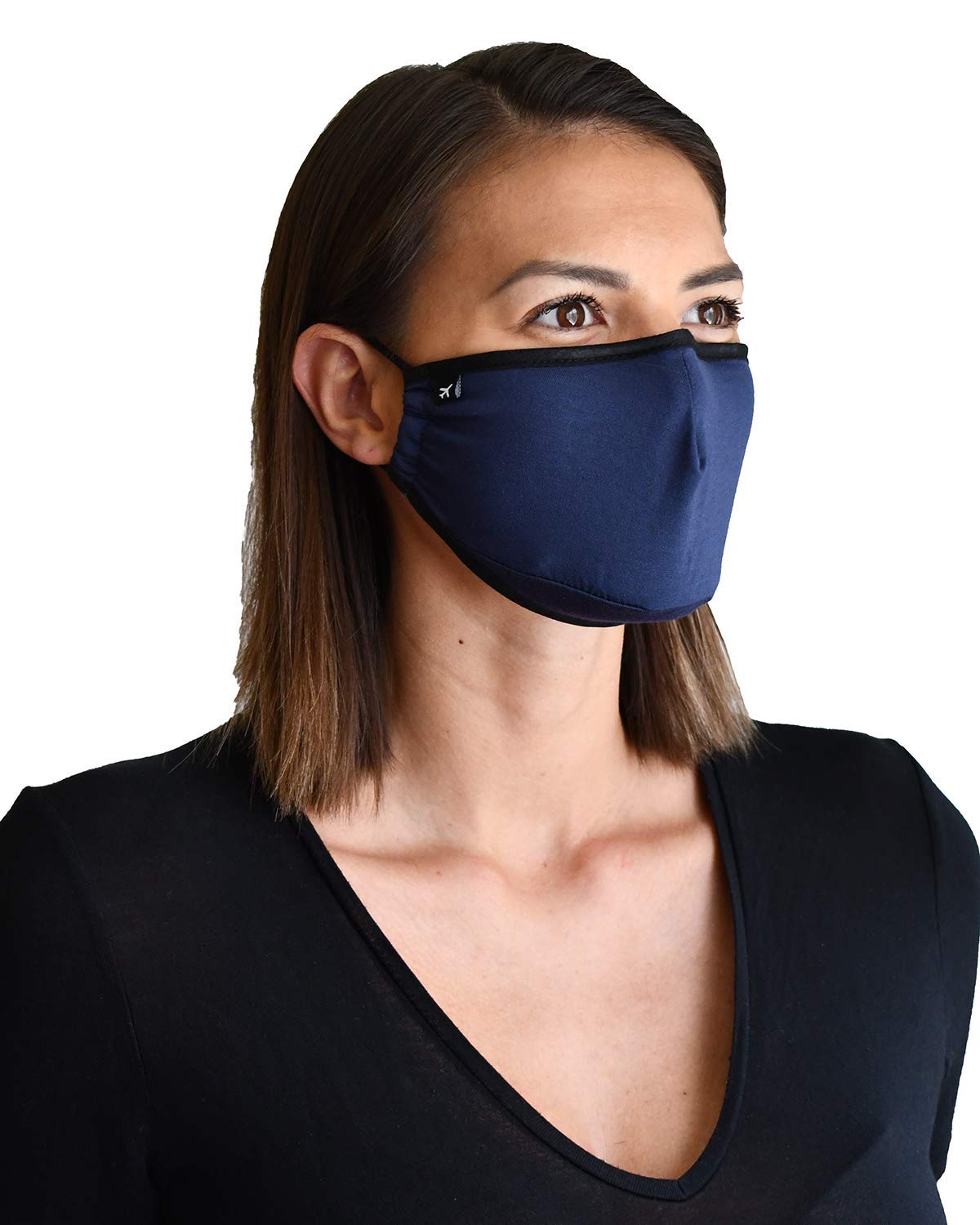 NxTSTOP TRAVLEISURE Adjustable, Reusable, Washable FACE MASK - Adult/Bamboo/Navy