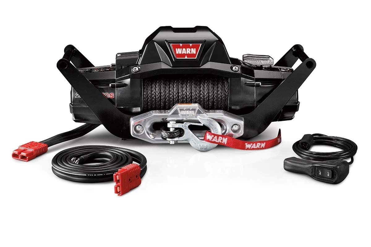 WARN104179 ZEON 10-S Multi-Mount Portable Winch Kit with Spydura Synthetic Rope - 10,000 lb Capacity