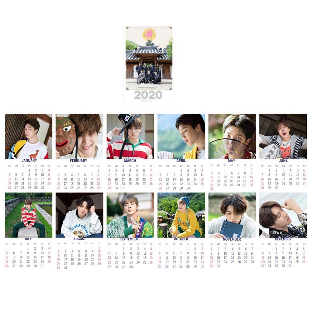 Skisneostype BTS Bangtan Boys Love Yourself 2020 Official Photo Desktop Calendar for A.R.M.Y Fans