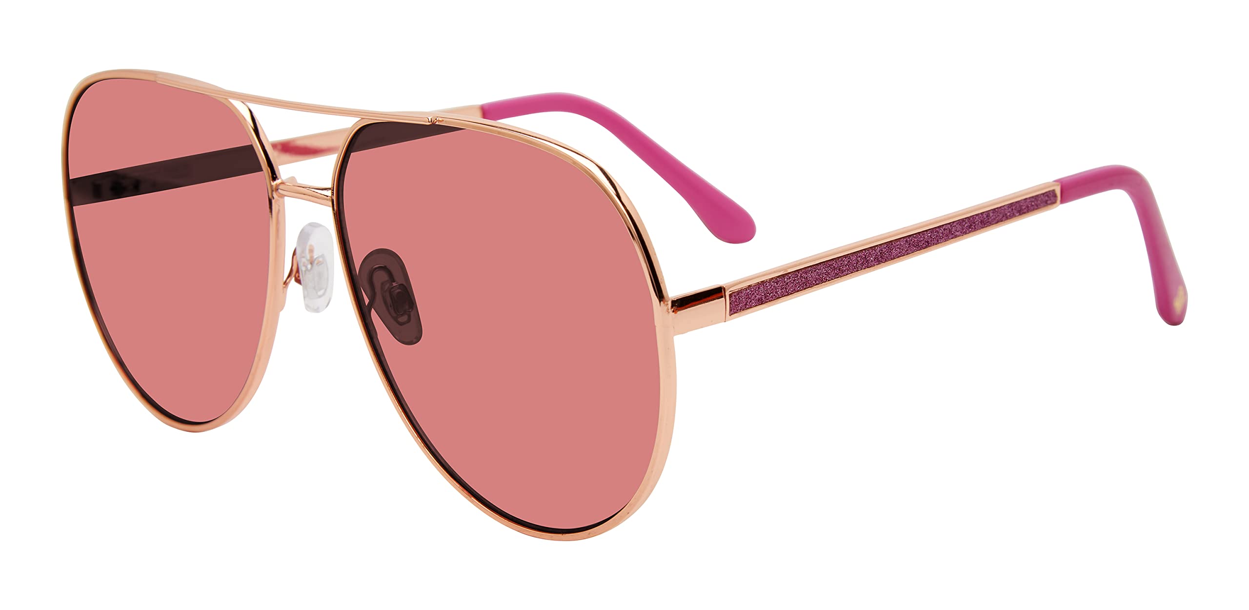 Steve MaddenOutlook X17240 Pink/Rose Gold Women Aviator Sunglasses