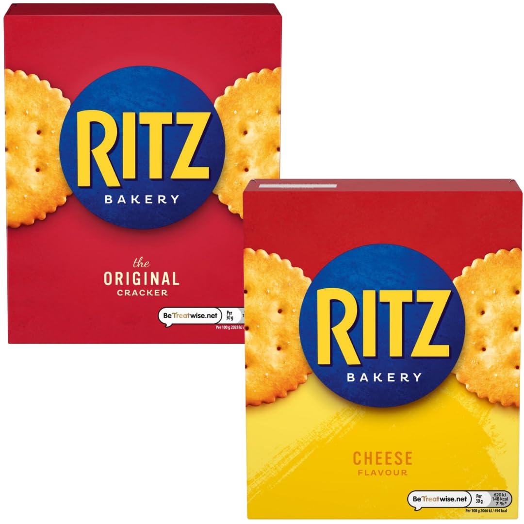 Original Crackers Box 150g With Cheese Crackers Box 140g - Bundle Consisting of Ritz Crackers x2 Pack