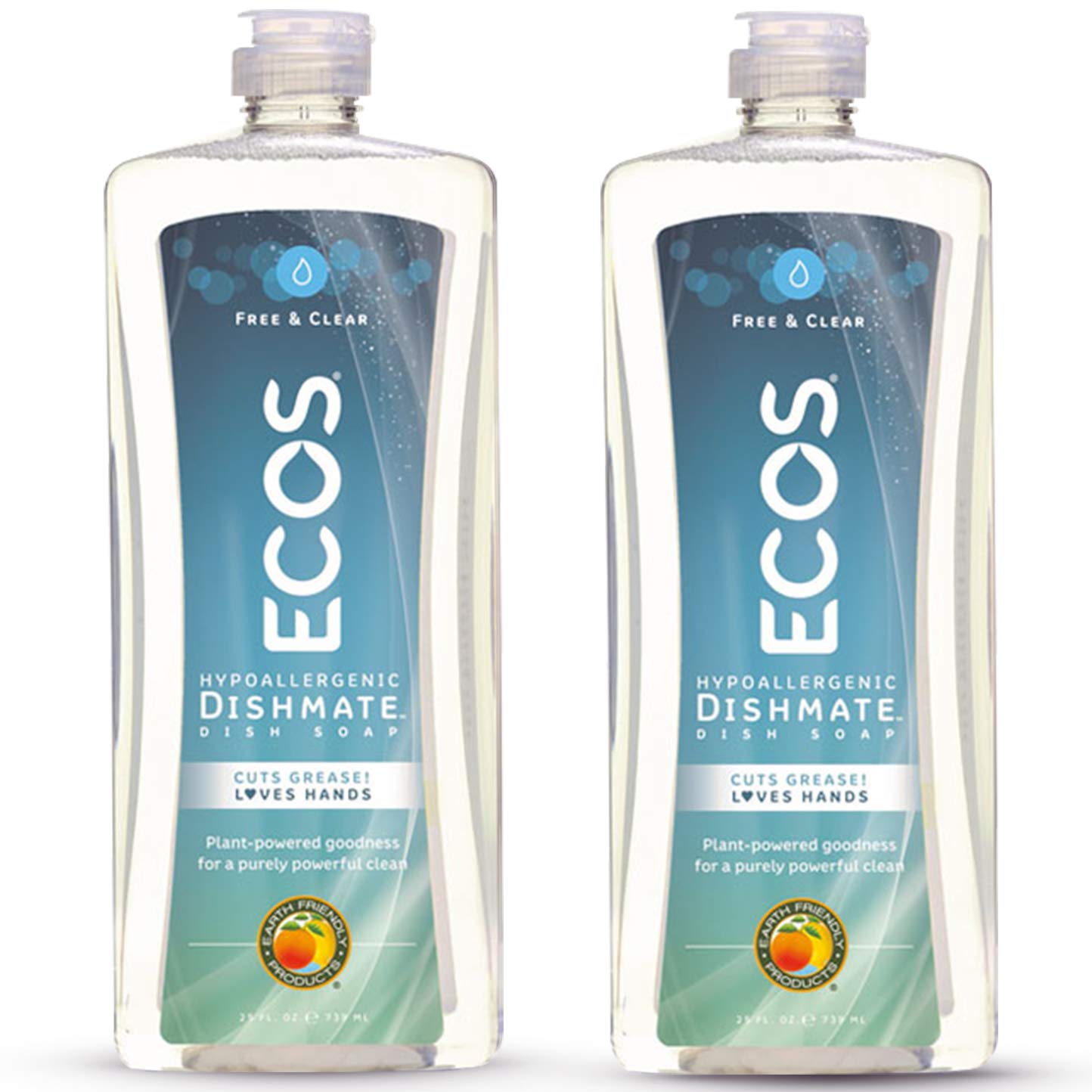 Free & Clear : ECOS Dishmate Dish Liquid, Free and Clear 25 oz. (Pack of 2)