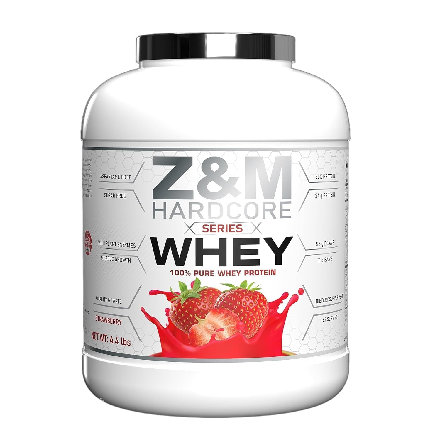 Z&M HARDCOREWHEY PROTEIN STRWABERRY