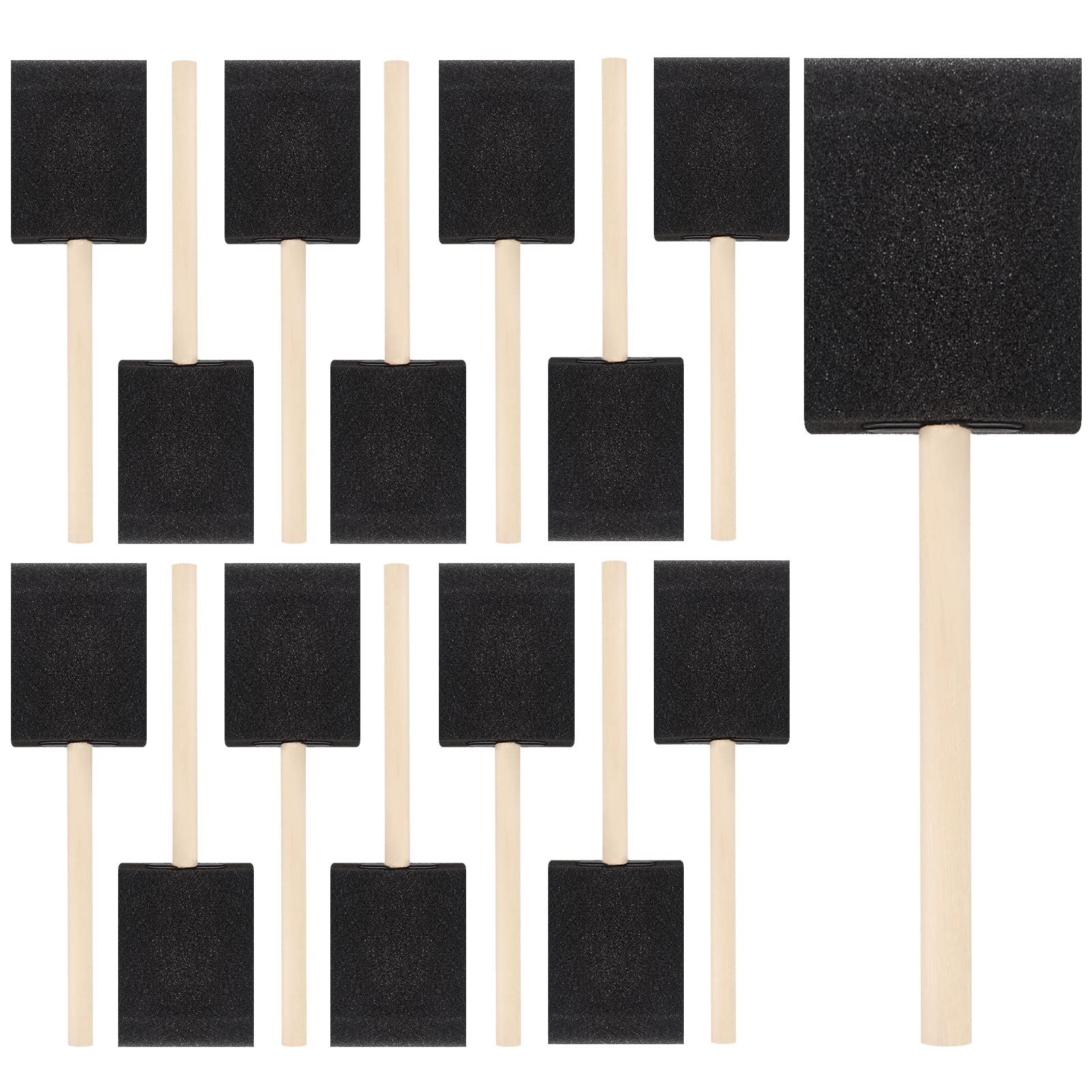 20 Pcs Foam Paint Brushes, 2 Inch Foam Brush, Wood Handle Sponge Brush, Sponge Brushes for Painting, Foam Brushes for Staining, Varnishes, and DIY Craft Projects