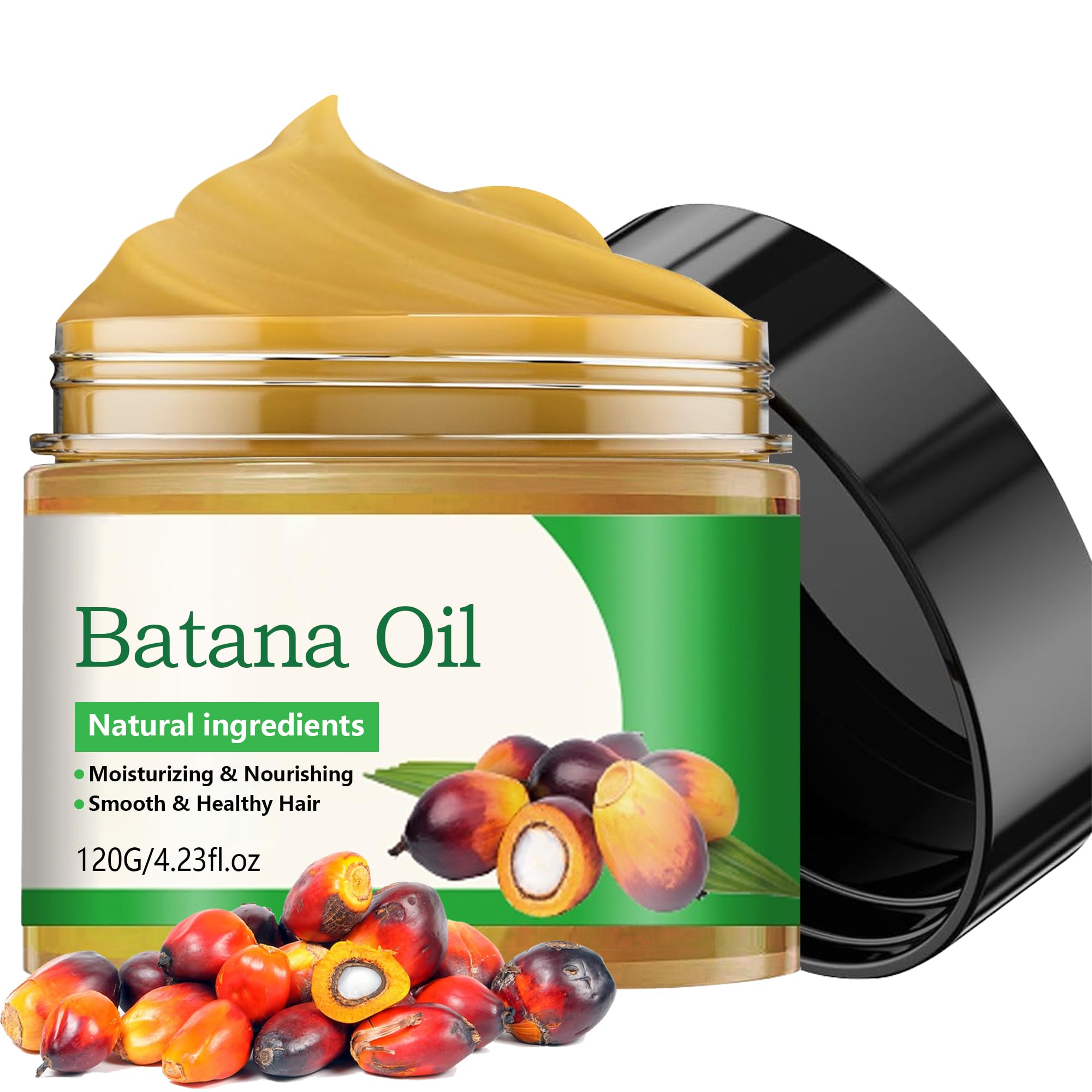 100% Raw Batana Oil for Hair Growth, Natural Pure Unrefined and Organic Dr. Sebi Hair Growth Oil from Honduras, for Anti Hair Loss, Eliminates Split Ends for Men & Women, 4.2 FL oz (Set A)