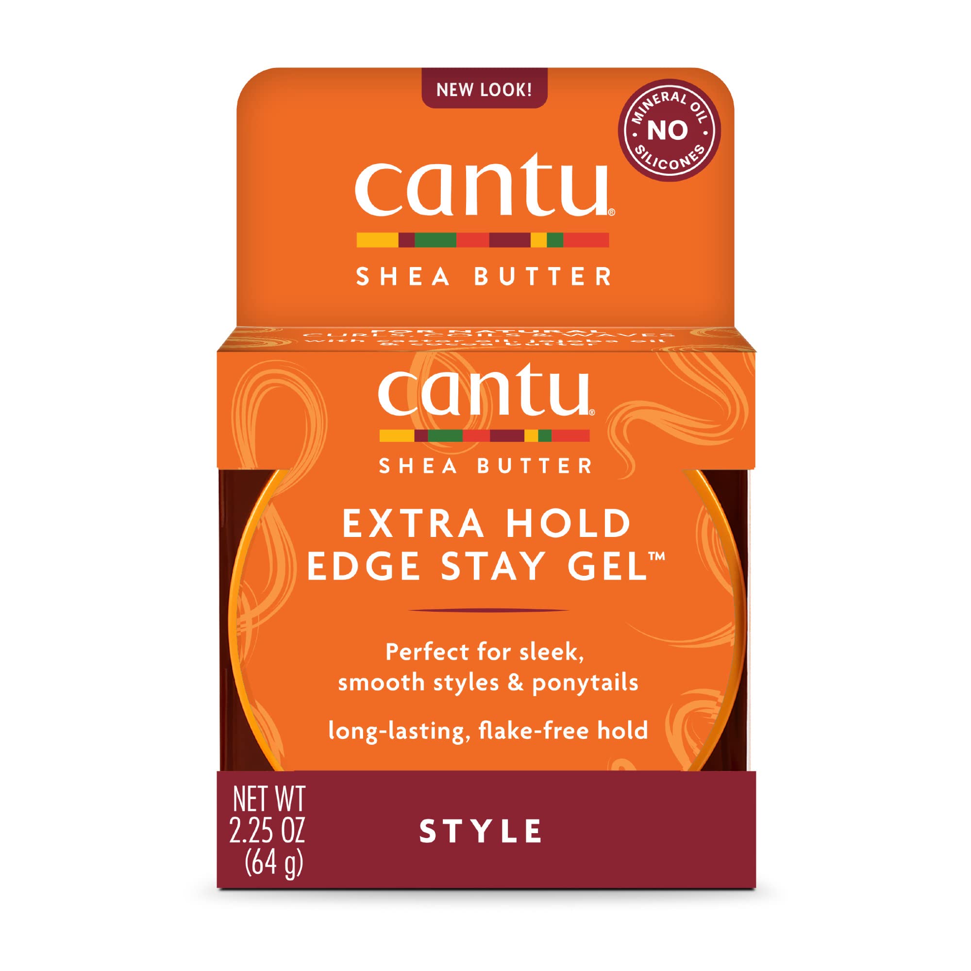 Cantu Shea Butter For Natural Hair Extra Hold Edge Stay Gel ', 64 g (Pack of 1)