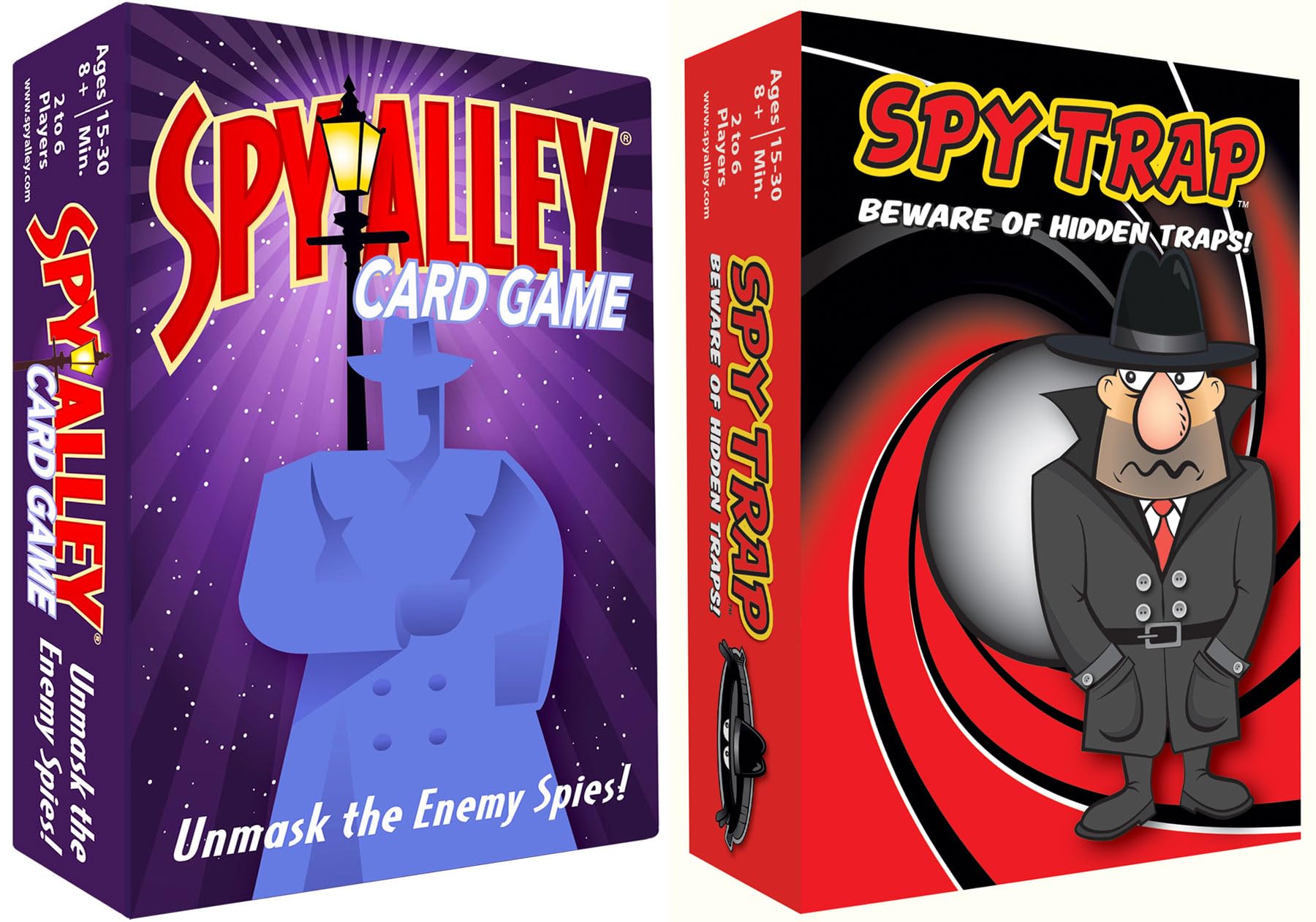 SPY ALLEYCard Game Bundled with Spy Trap Card Game. Family Friendly Strategy Games