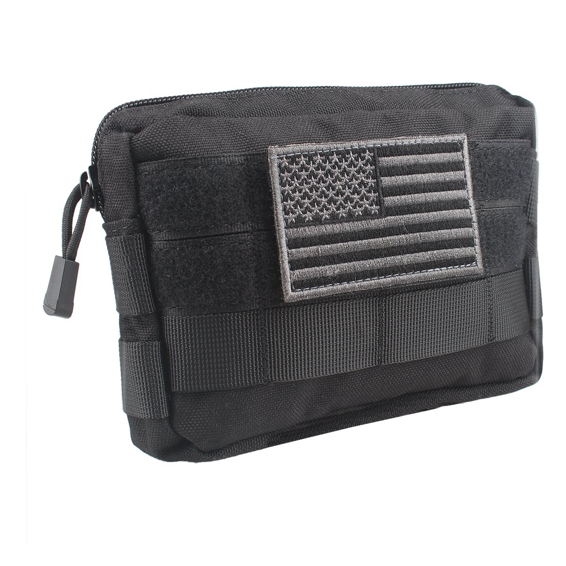 KRATARC Tactical Multifunctional Compact Molle Pouch Waist Bag with Flag Patch