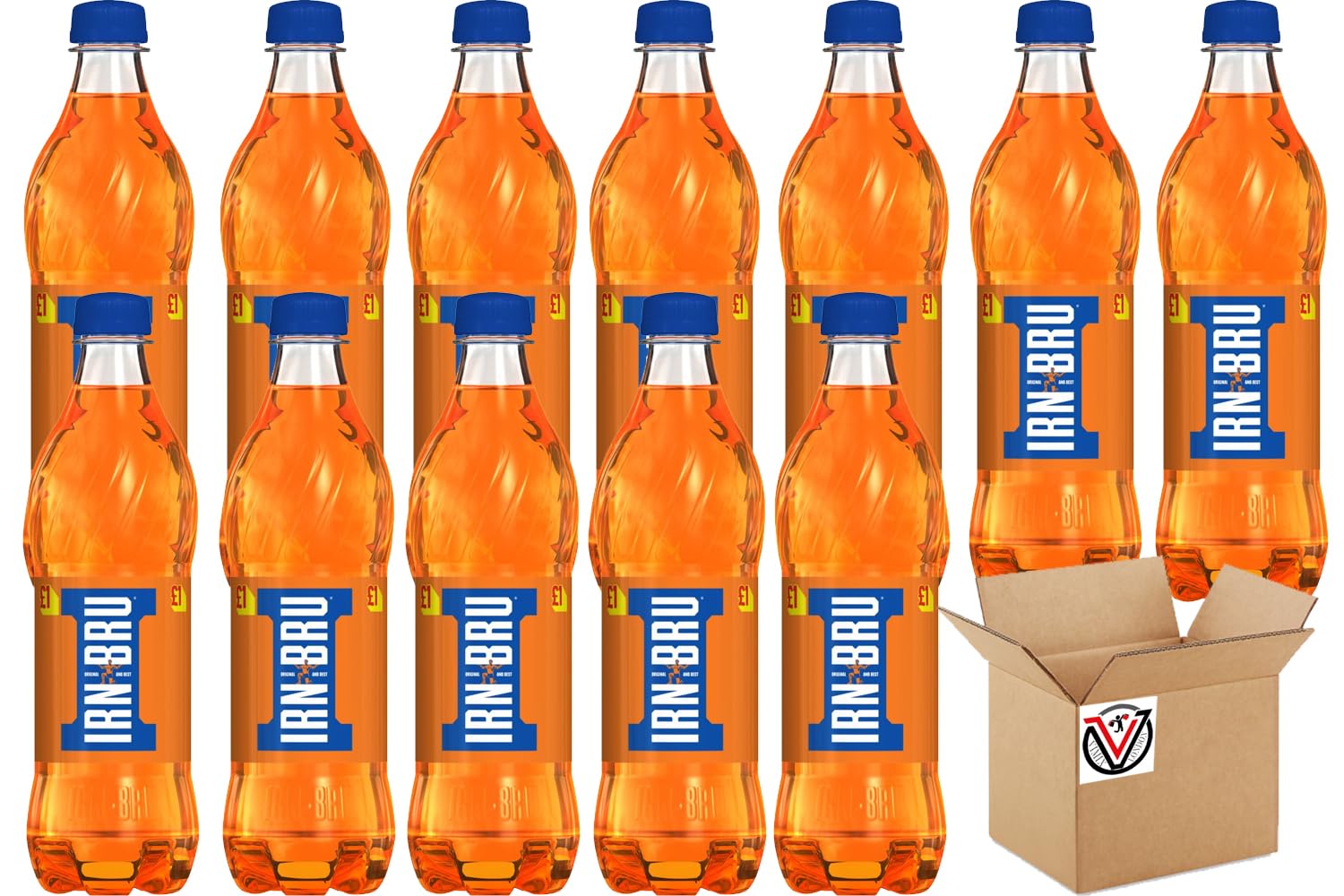 12 x IRNN BRU 500ml Bottle - Sparkling Flavoured Soft Drink with Sugar and Sweeteners