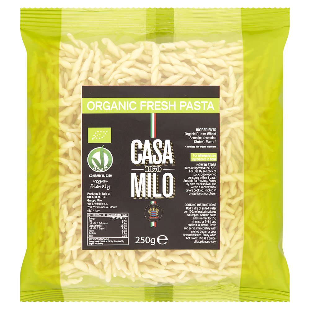 Casa Milo Organic Fresh Trofie, 250 g