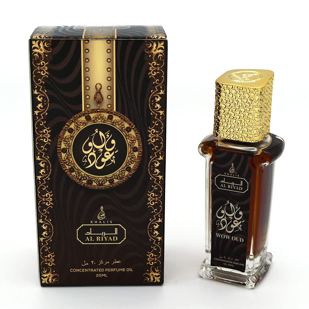 Maison d'Orient WOW OUD 20 mL Roll On Perfume Set, Alcohol-Free, Arab Perfume Oil, Arab Cologne For Men, AL RIYAD Roll On Pheromone Perfume (Roll On Body Oil)