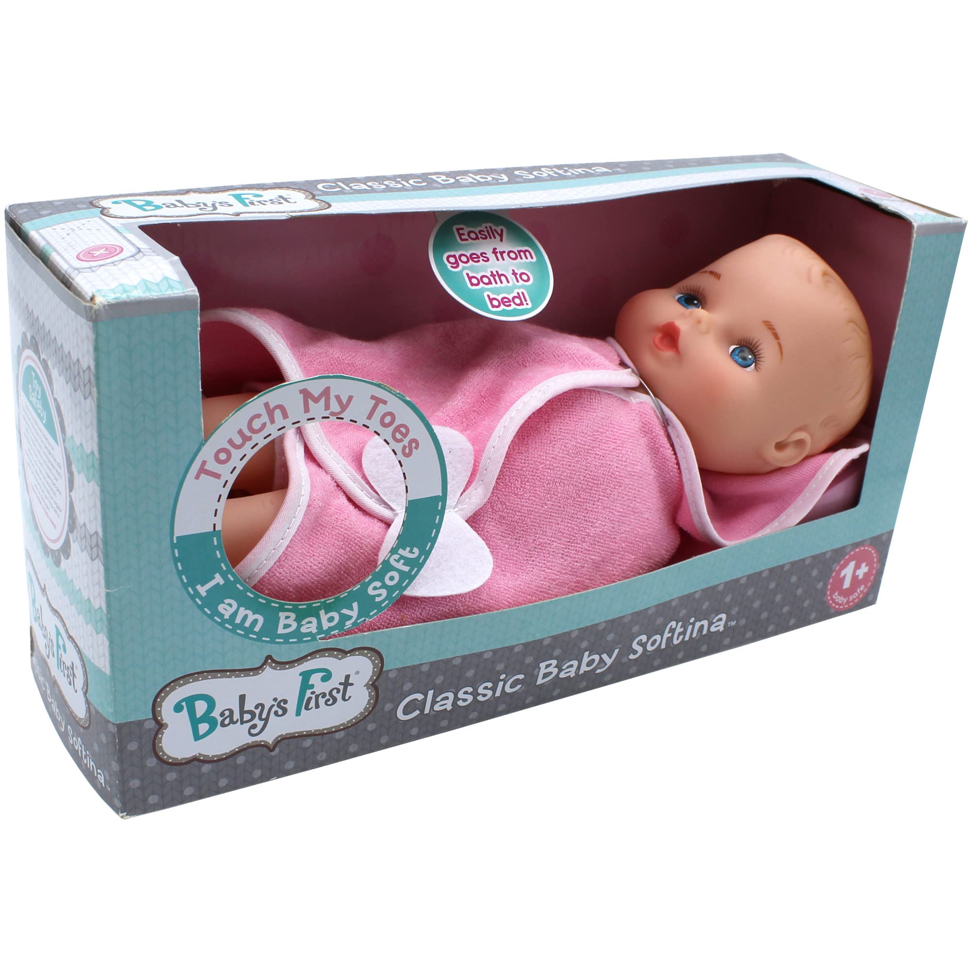 Baby's First Bathtime with Softina Pink Toy Doll - All Ages