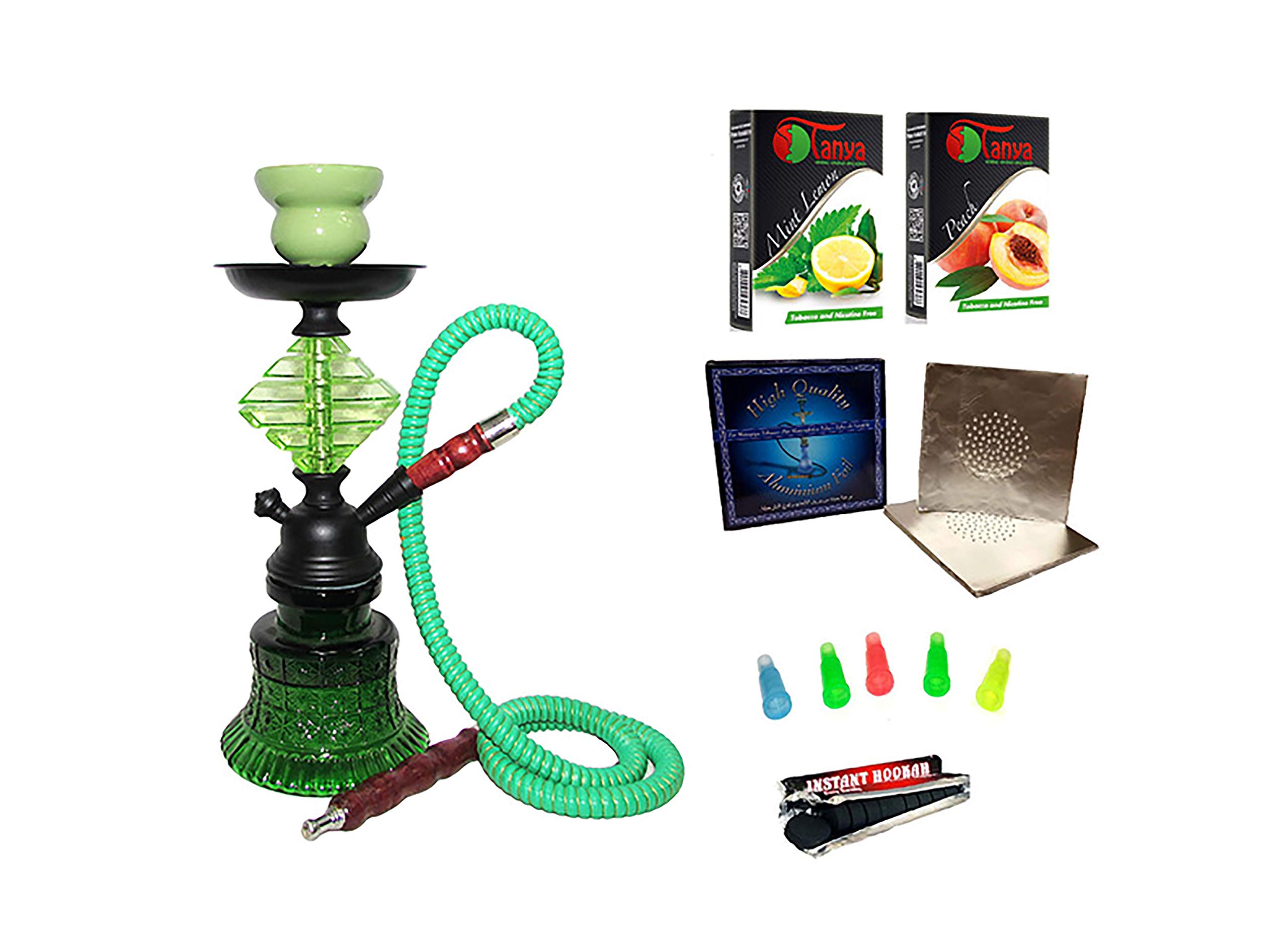 Starter Series: 11" 1 Hose Taj Mahal Pumpkin Hookah Combo Kit Set (Black)