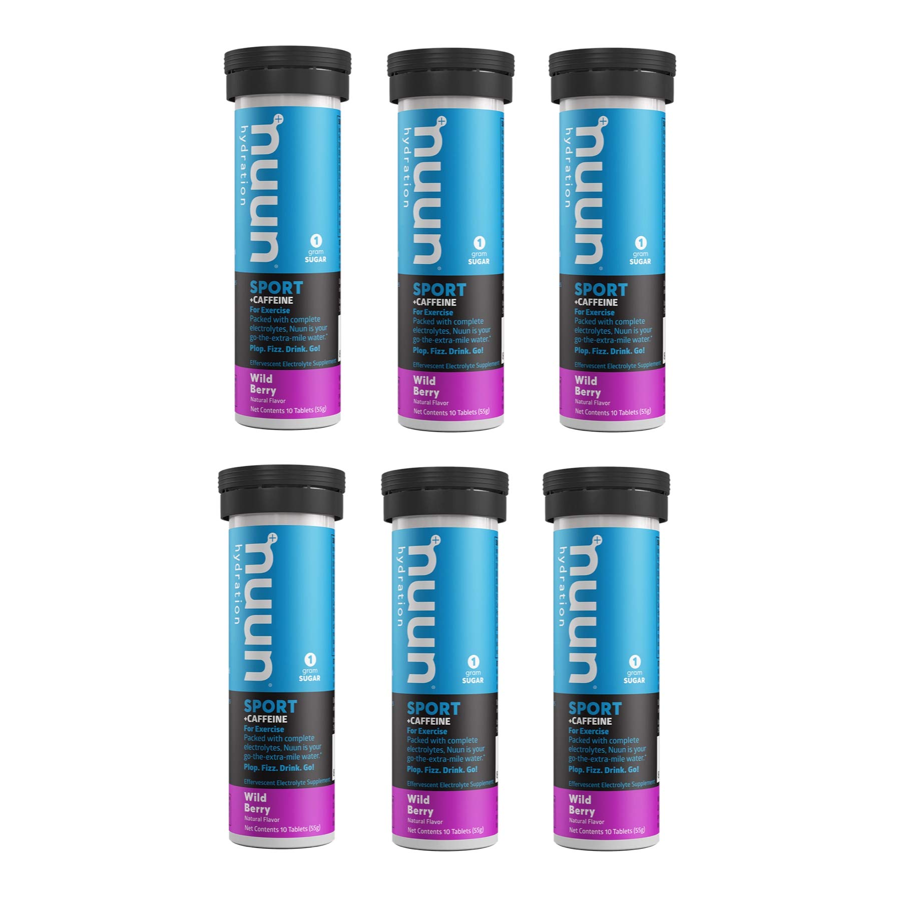 NuunEnergy: Wild Berry Electrolyte +Caffeine Drink Tablets Tube of 10 Tabs