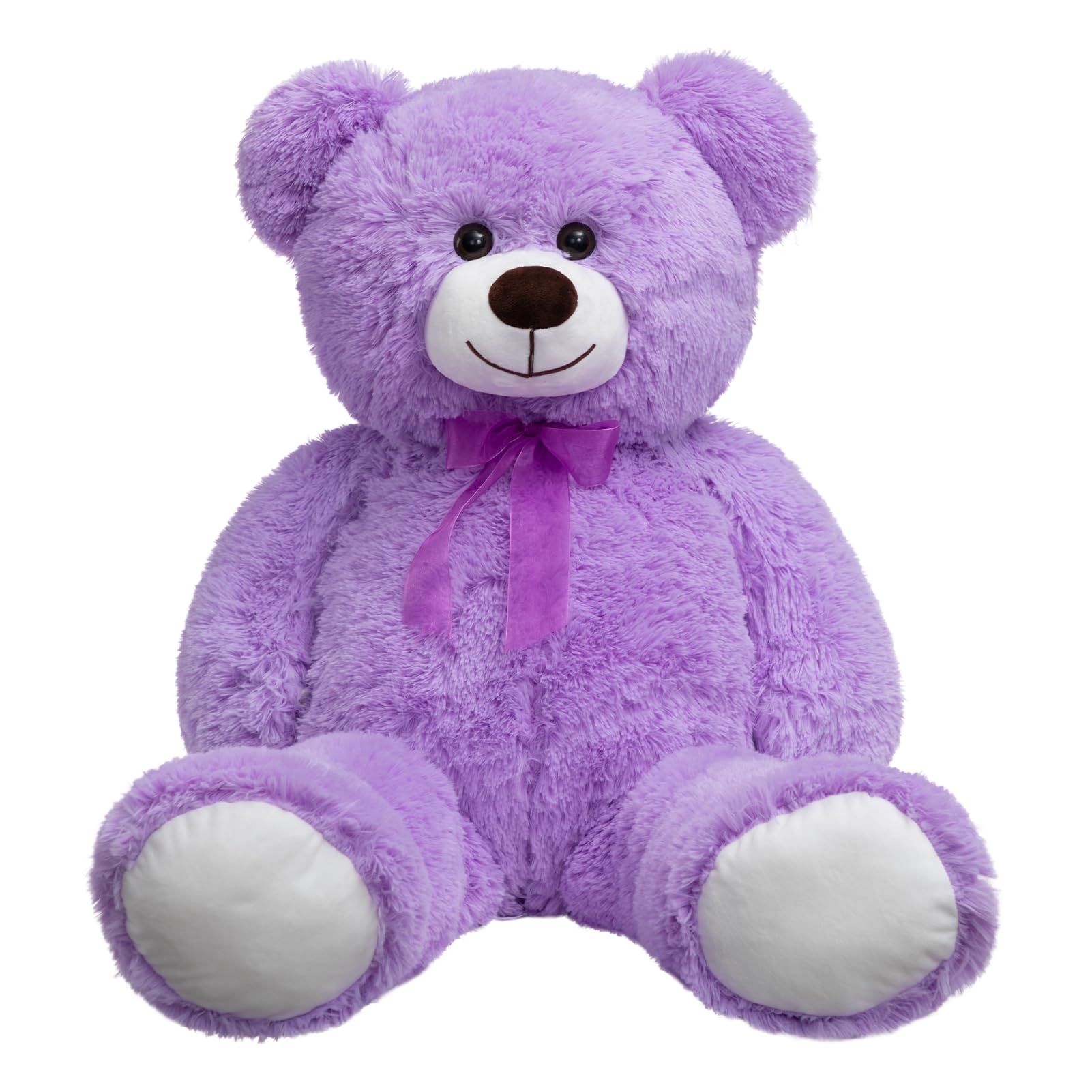 HollyHOMEBig Teddy Bear Stuffed Animal Large Teddy Bear Cuddly Plush Toy for Girlfriend Kids 36 inches Purple