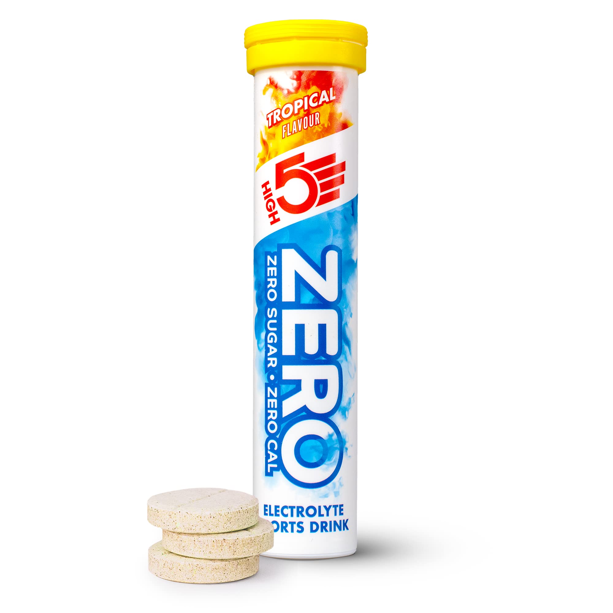 HIGH5 ZERO Electrolyte Tablets | Hydration Tablets Enhanced with Vitamin C | 0 Calories & Sugar Free | Boost Hydration, Performance & Wellness | Tropical, 20 Tablets, Pack of 1