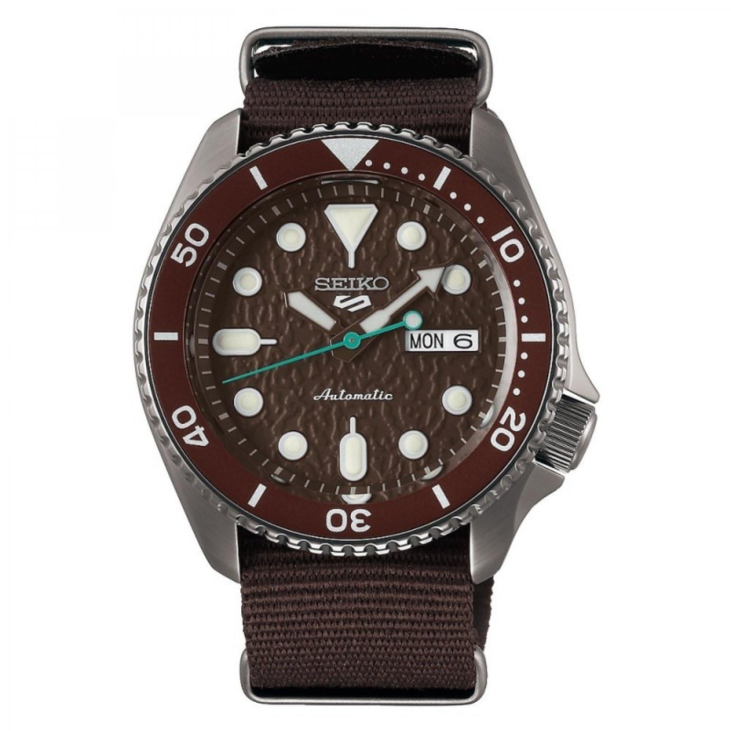 SEIKO Reloj 5 Sports SRPD85K1 Hombre Acero Marrón Automático, strap