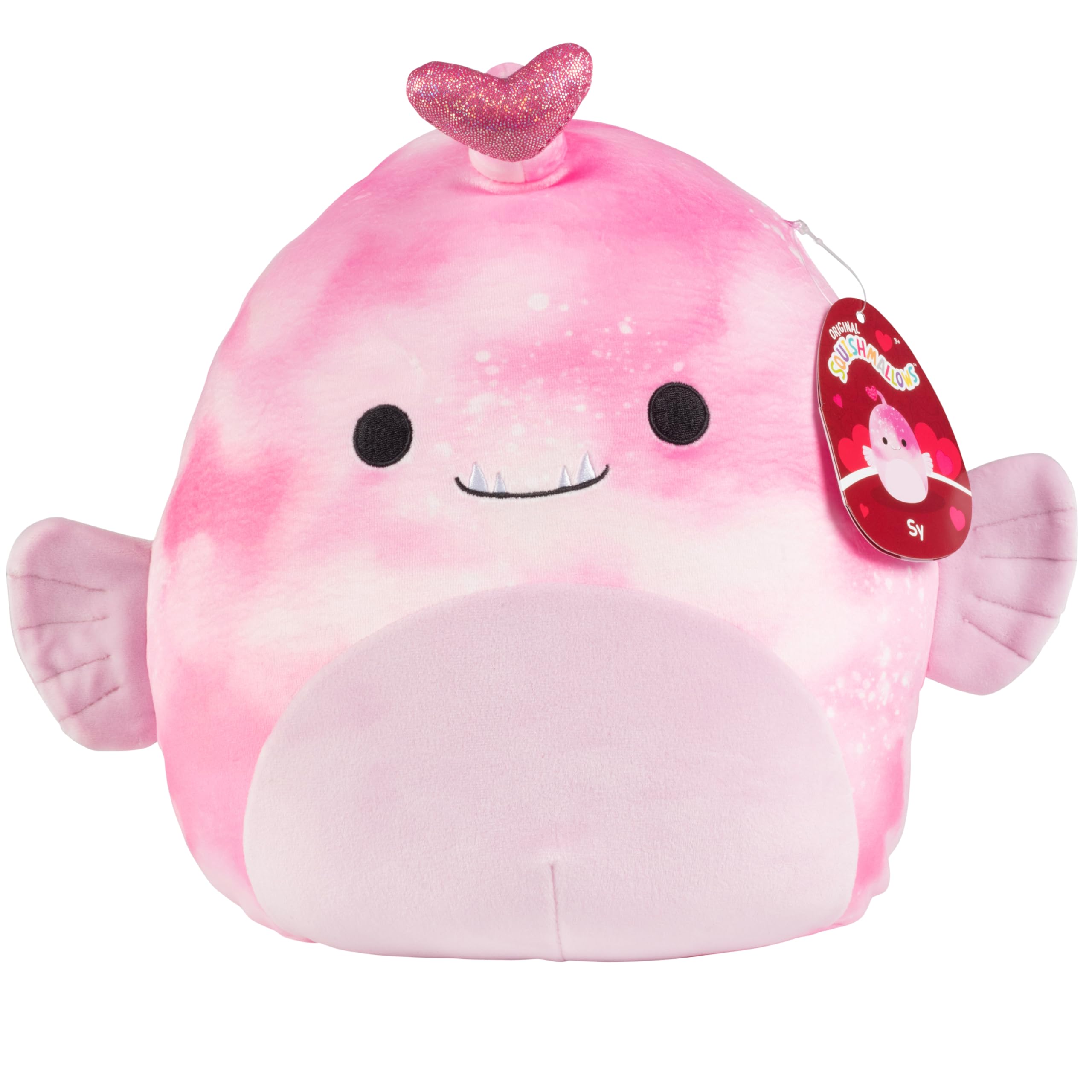 SquishmallowsOriginal 10-Inch Sy The Anglerfish - Official Jazwares Plush - Collectible Soft & Squishy Fish Stuffed Animal Toy - Add to Your Squad - Gift for Kids, Girls, Boys