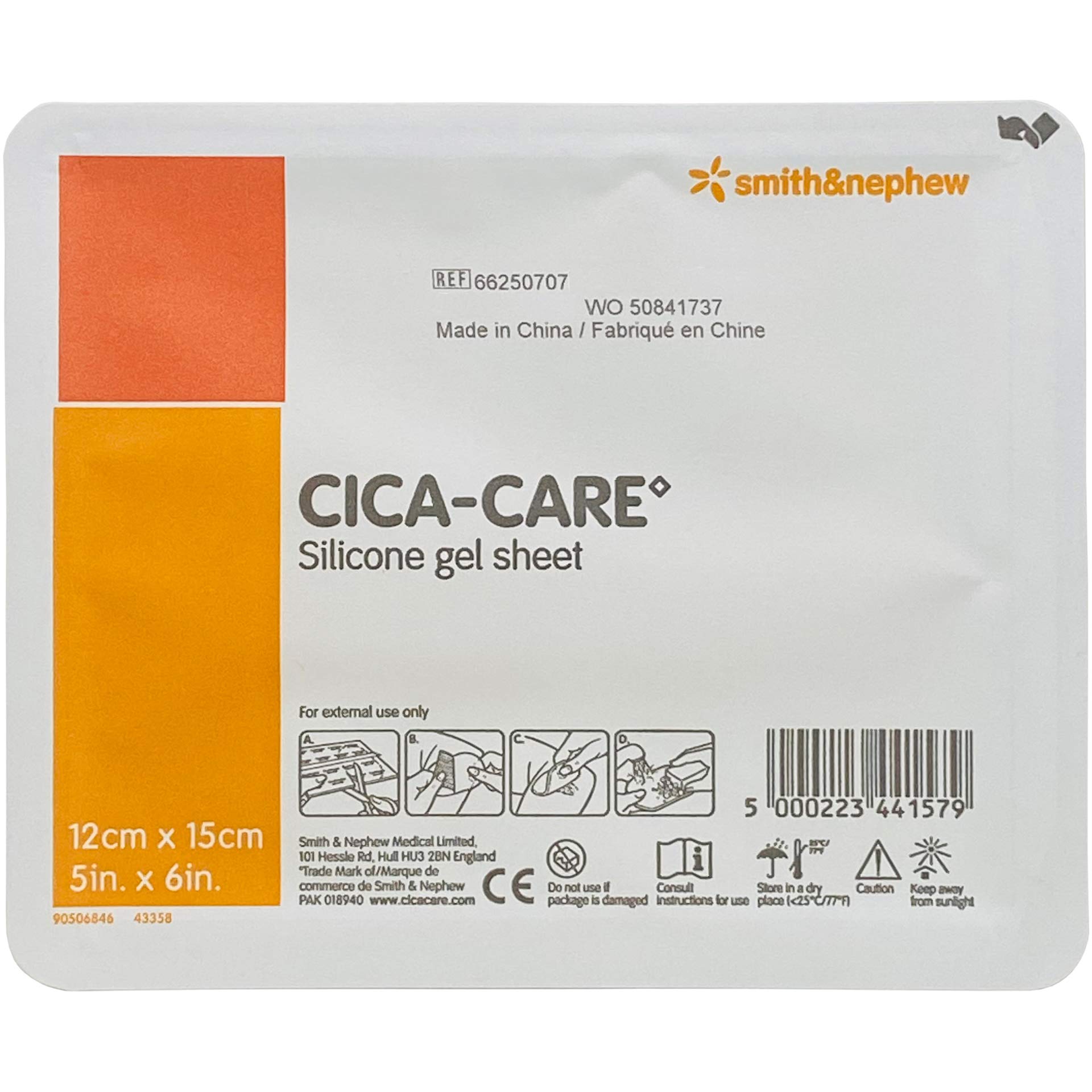 Cica-Care Silicone Gel Adhesive Sheet (5 x 6) by Smith & Nephew, Inc.