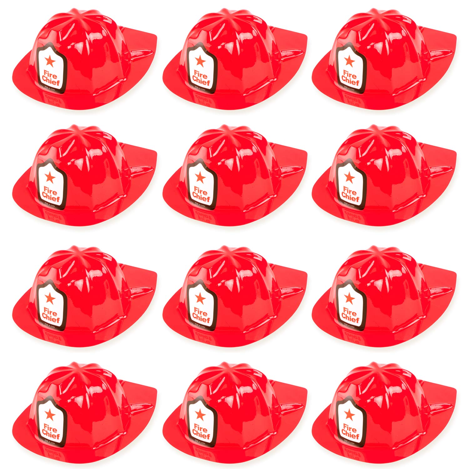 Super Z Outlet 12 Pack Firefighter Children's Helmet Party Supplies for Kid's Costume Accessory