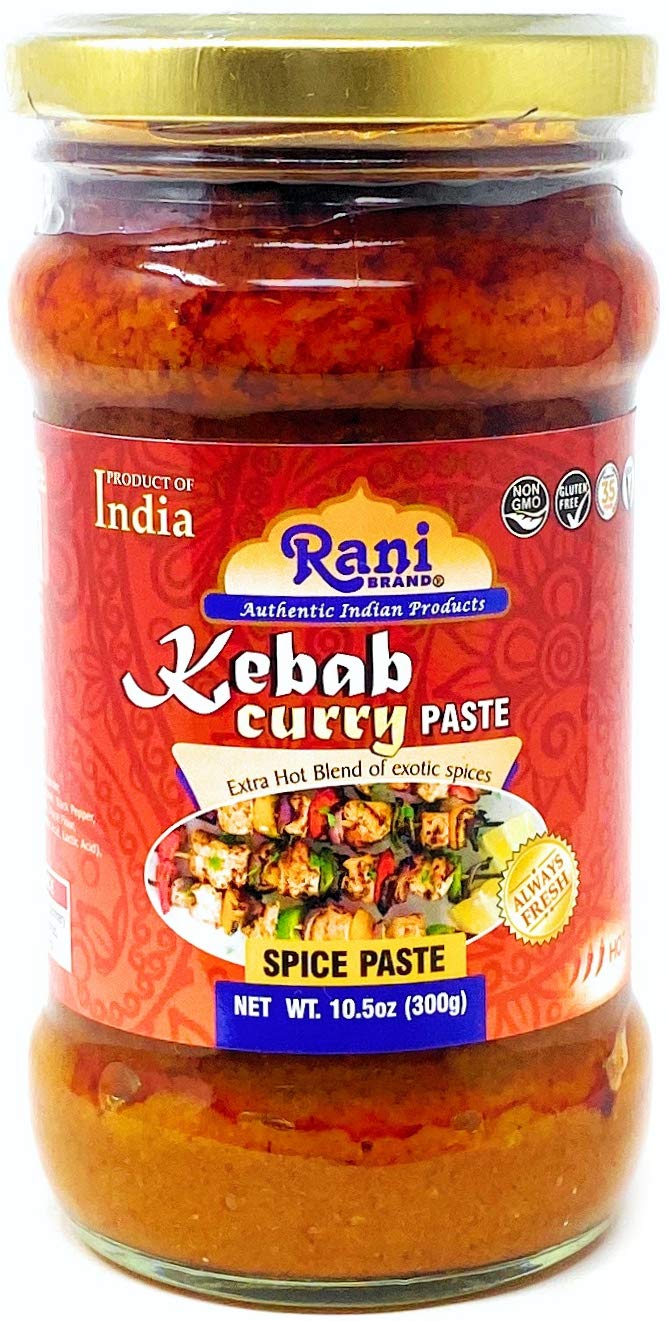 Rani Kebab Masala Paste for Meat Dishes 10.5oz (300g) Glass Jar ~ All Natural | Vegan | No Colors | Gluten Free | NON-GMO | Indian Origin