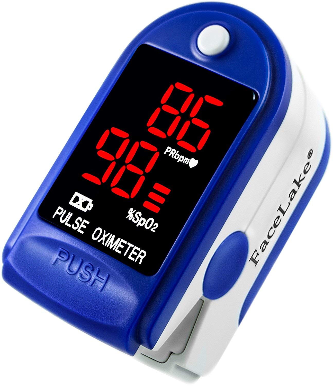 ® FL400 Pulse Oximeter Fingertip with Carrying Case, Batteries, Lanyard, and Warranty (Blue)