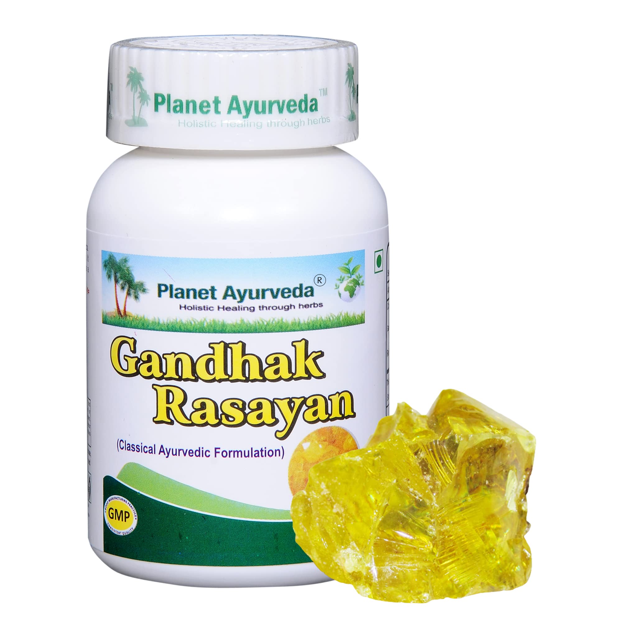 Planet Ayurveda Gandhak Rasayan, 120 Tablets | Helpful in Sk image