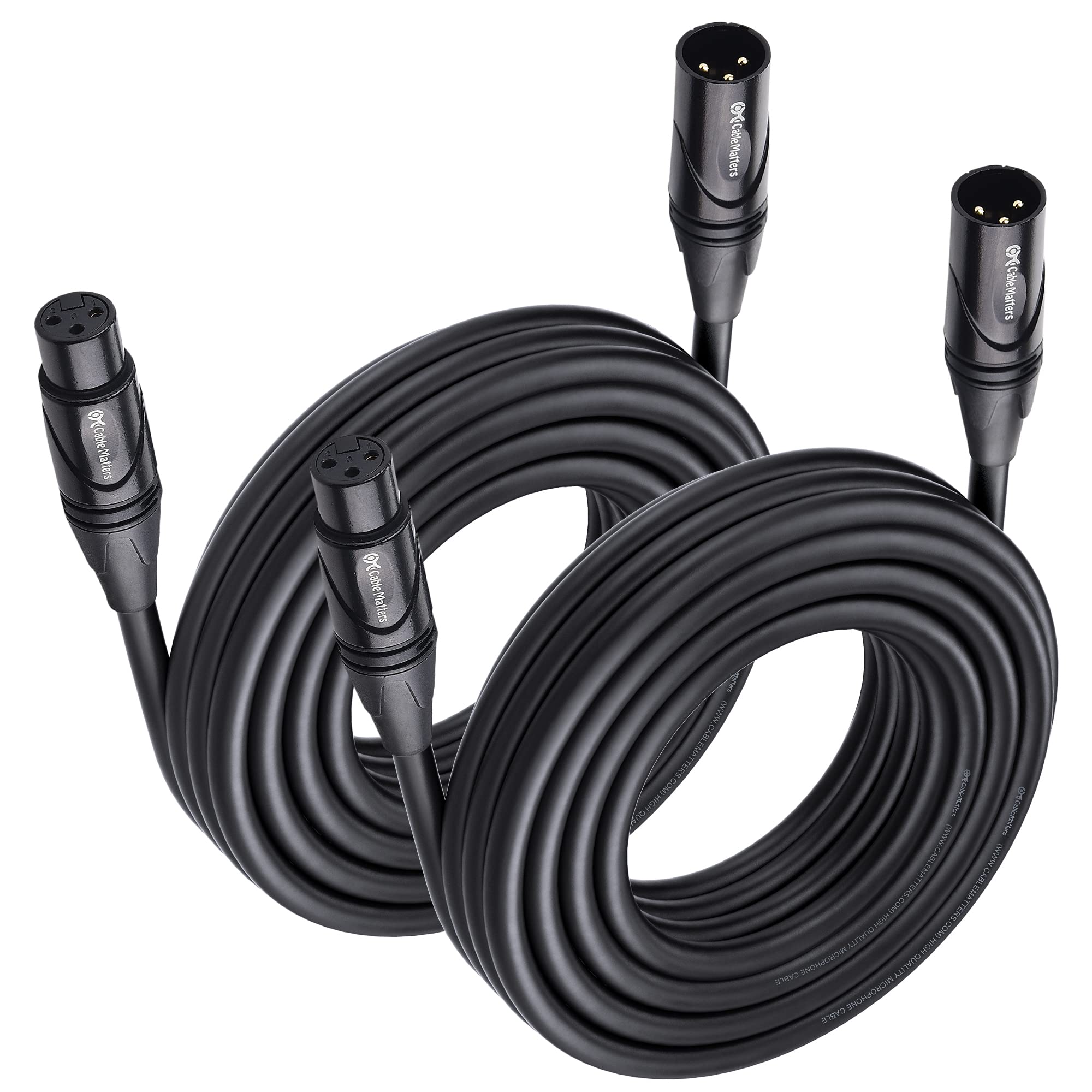 Cable Matters XLR Microphone Cable 2-Pack