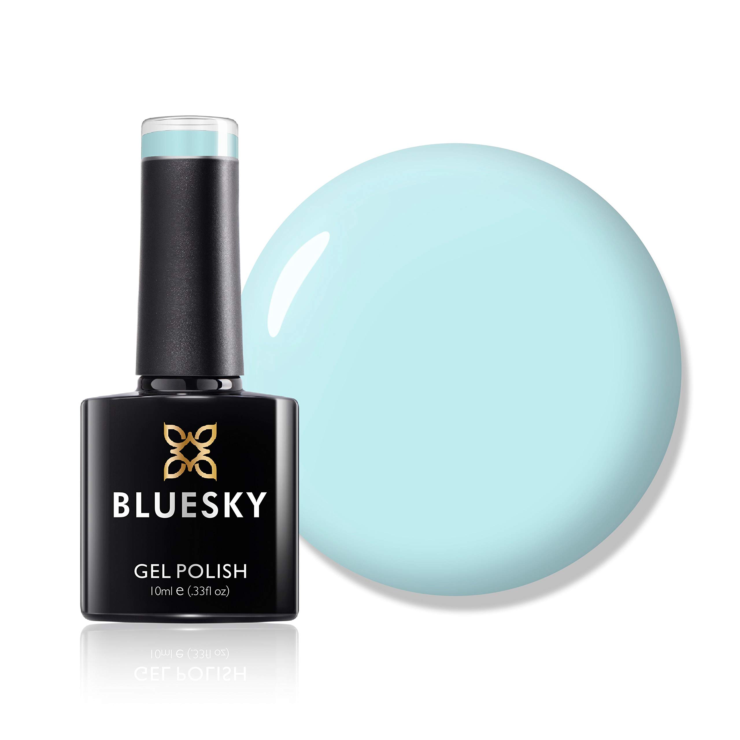 BLUESKYGel Nail Polish, Spring 2021 Collection, Dream On Your Feet Ss2104, 10 ml, Baby Blue, Pastel, Light Blue (Requires Curing Under LED or UV Lamp)