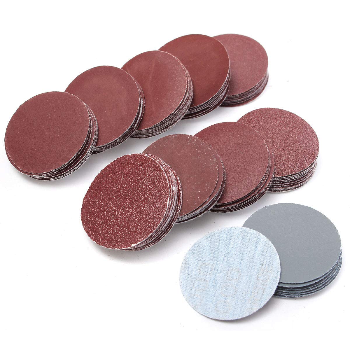 LHQ-HQ 100pcs 50mm Sanding Discs 80-3000 Mixed Grit Sander Sandpaper Polishing Pads