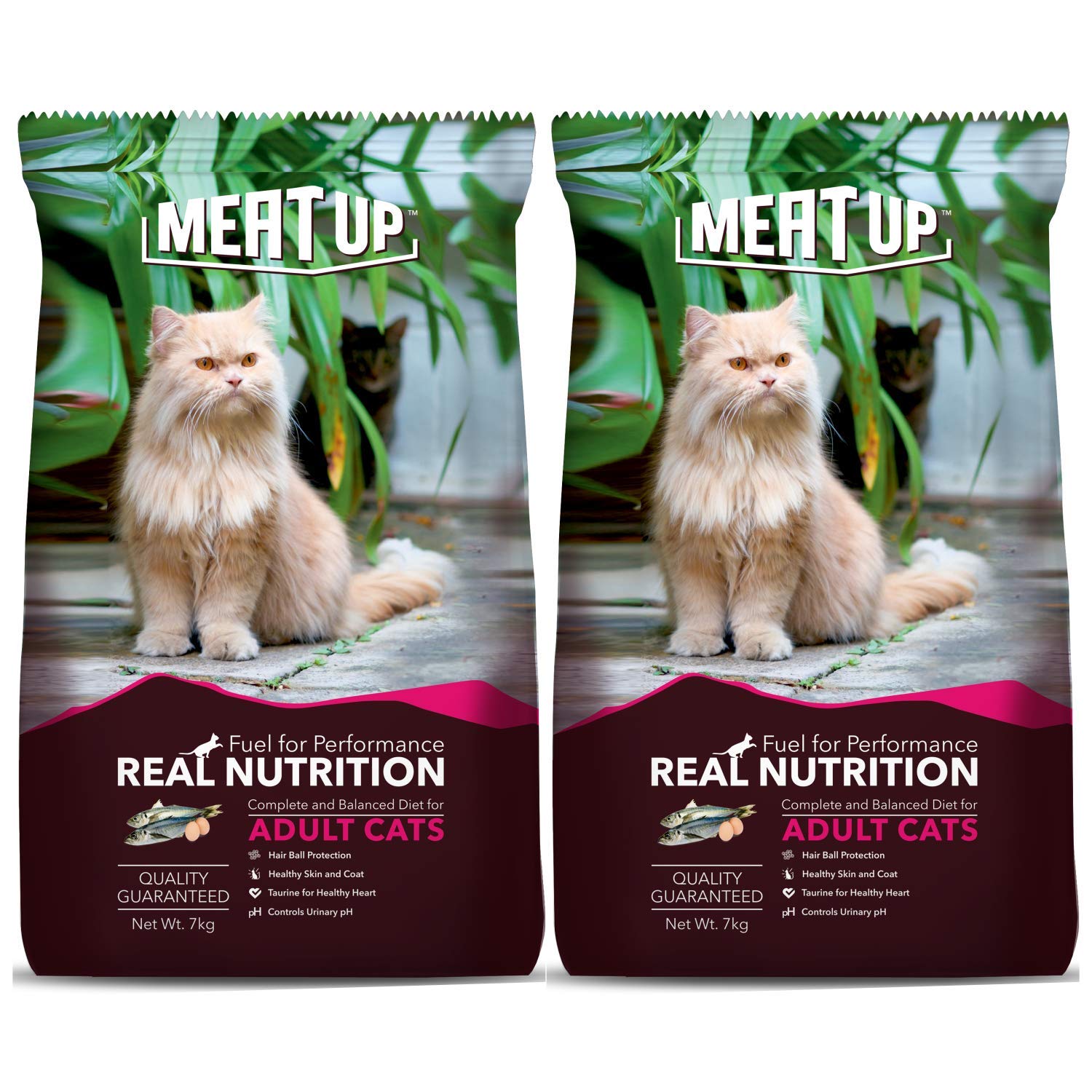 Meat Up Adult Dry Cat Food, 7 kg ( ),Total 14 Kg Pack