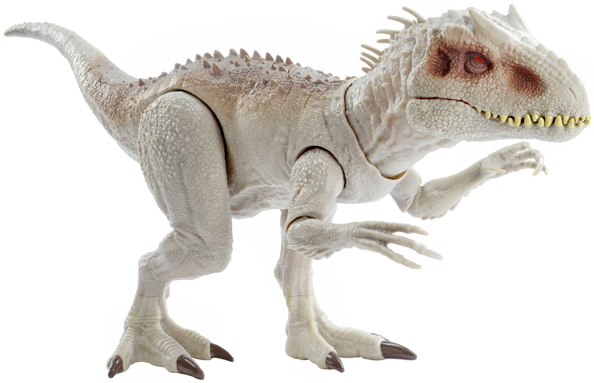 Mattel Jurassic World Destroy ‘N Devour Indominus Rex with Chomping Mouth, Slashing Arms, Lights & Realistic Sounds, Swallows 3 Human Action Figures