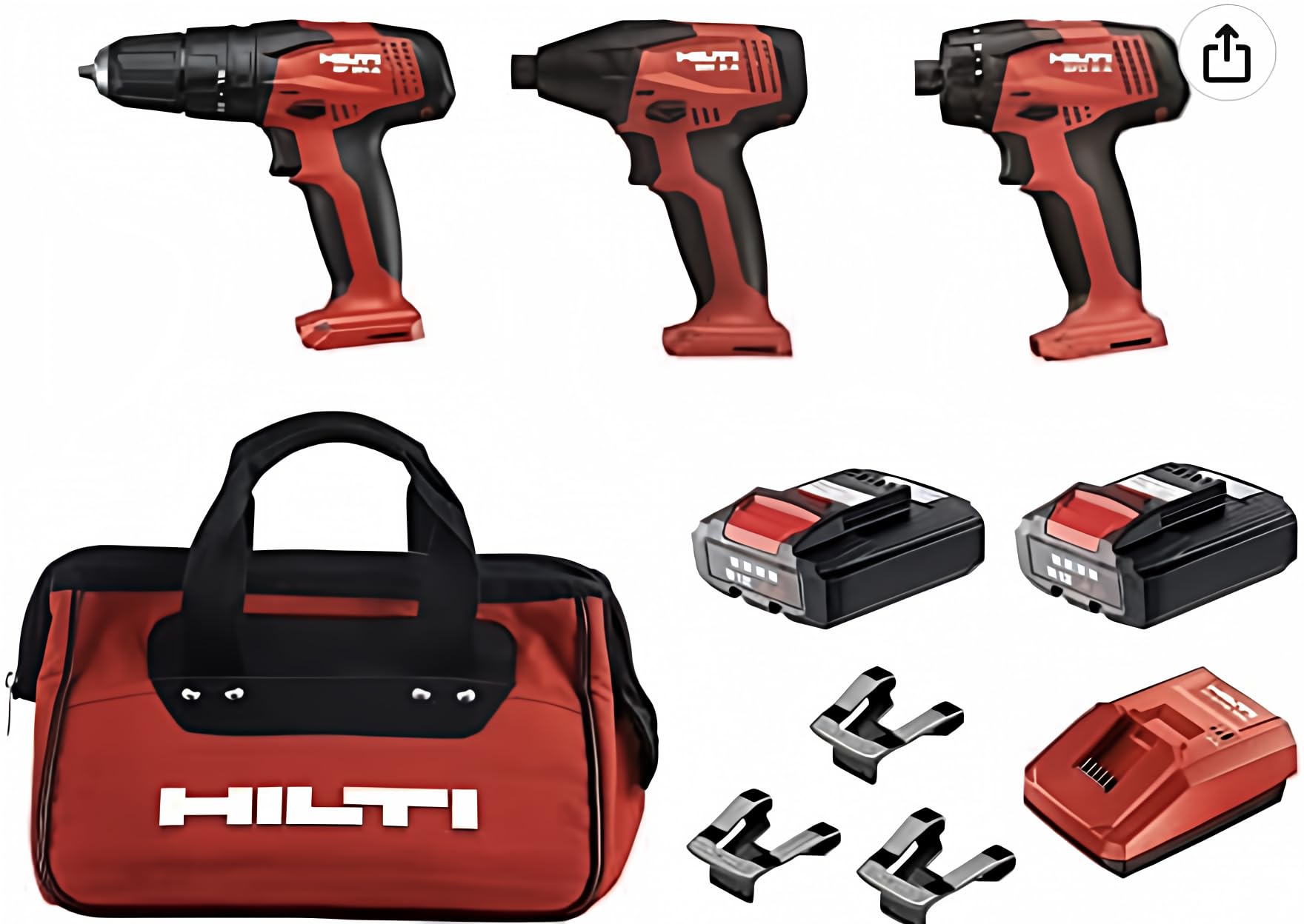 HILTI3 Tool 12v Lion Promo Kit Impact, Driver, and Drill