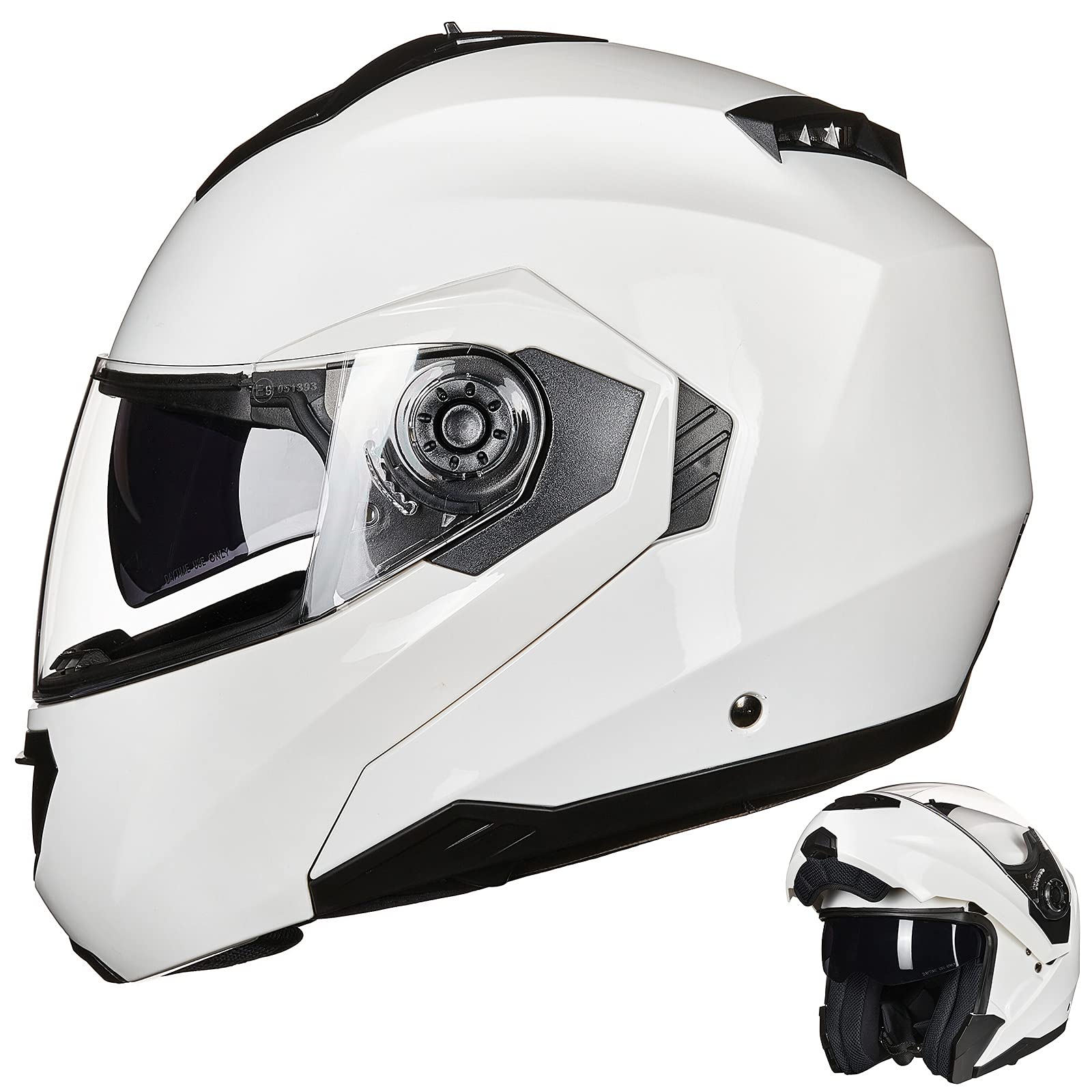 ILM Motorcycle Helmets for Adults Dual Visor Enlarged Air Vents Modular Full Face Cascos para Motos Men Women DOT